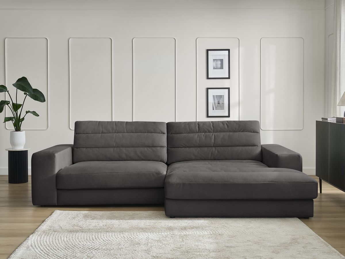 Bobochic Sierra Ecksofa Samt Schwarz Ecke rechts