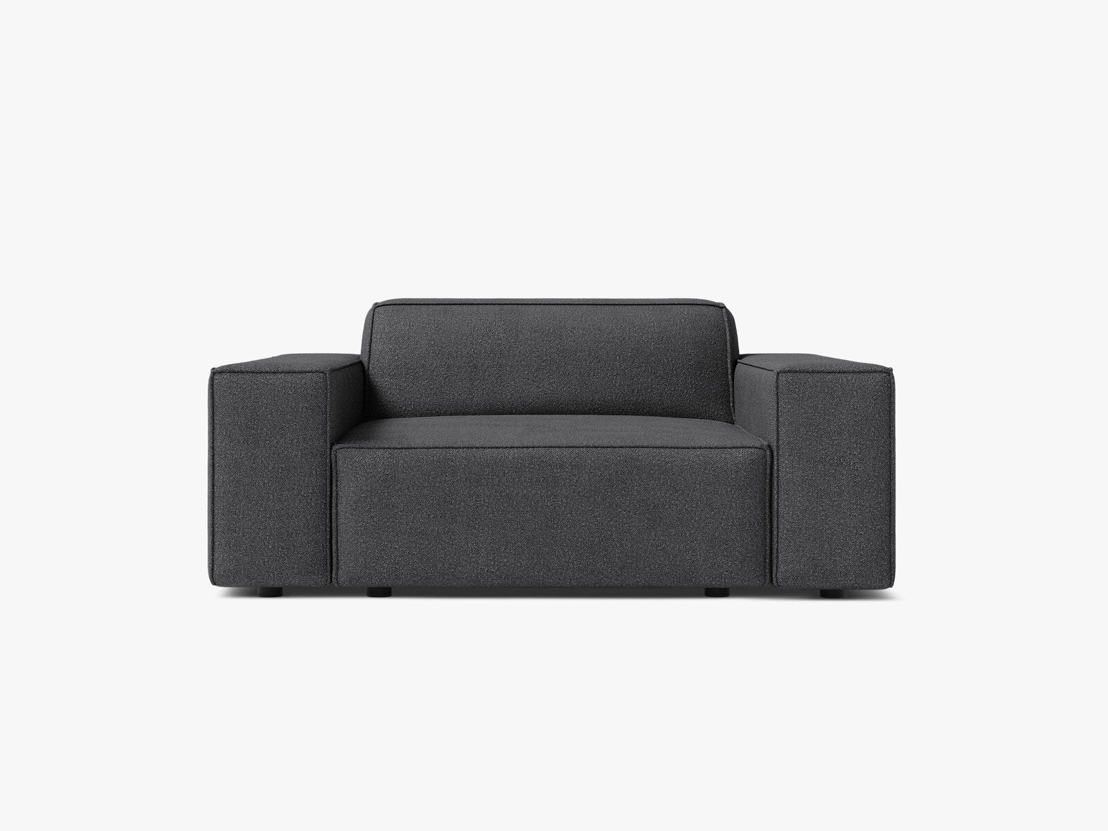 Micadoni Sessel Jodie 1-Sitzer Boucle Baloo Dunkelgrau