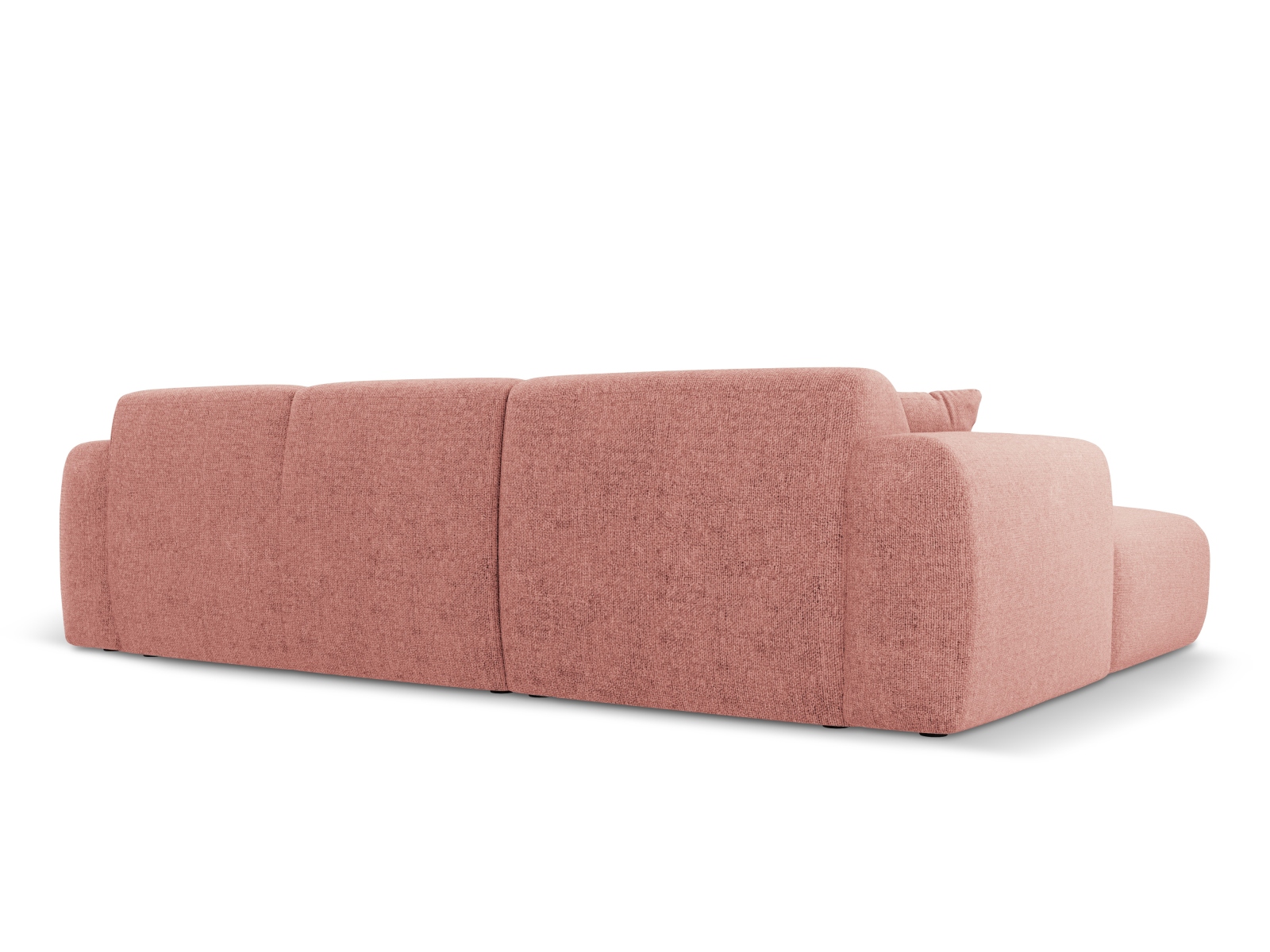 Cosmopolitan Design Ecksofa Nolio 4-Sitzer Chenille Haga Rosa Rechts