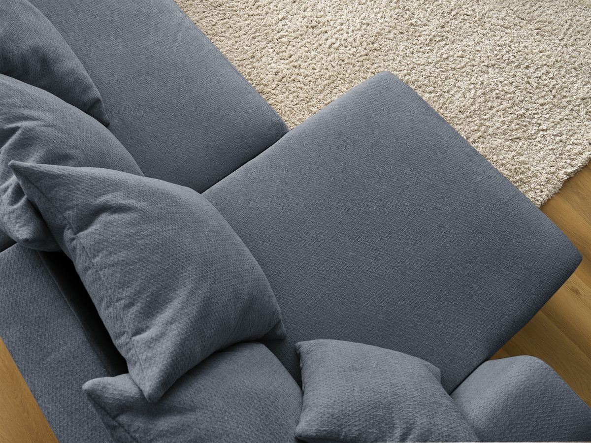 Bobochic Sidonie Wohnlandschaft Melange-Stoff Dunkelblau