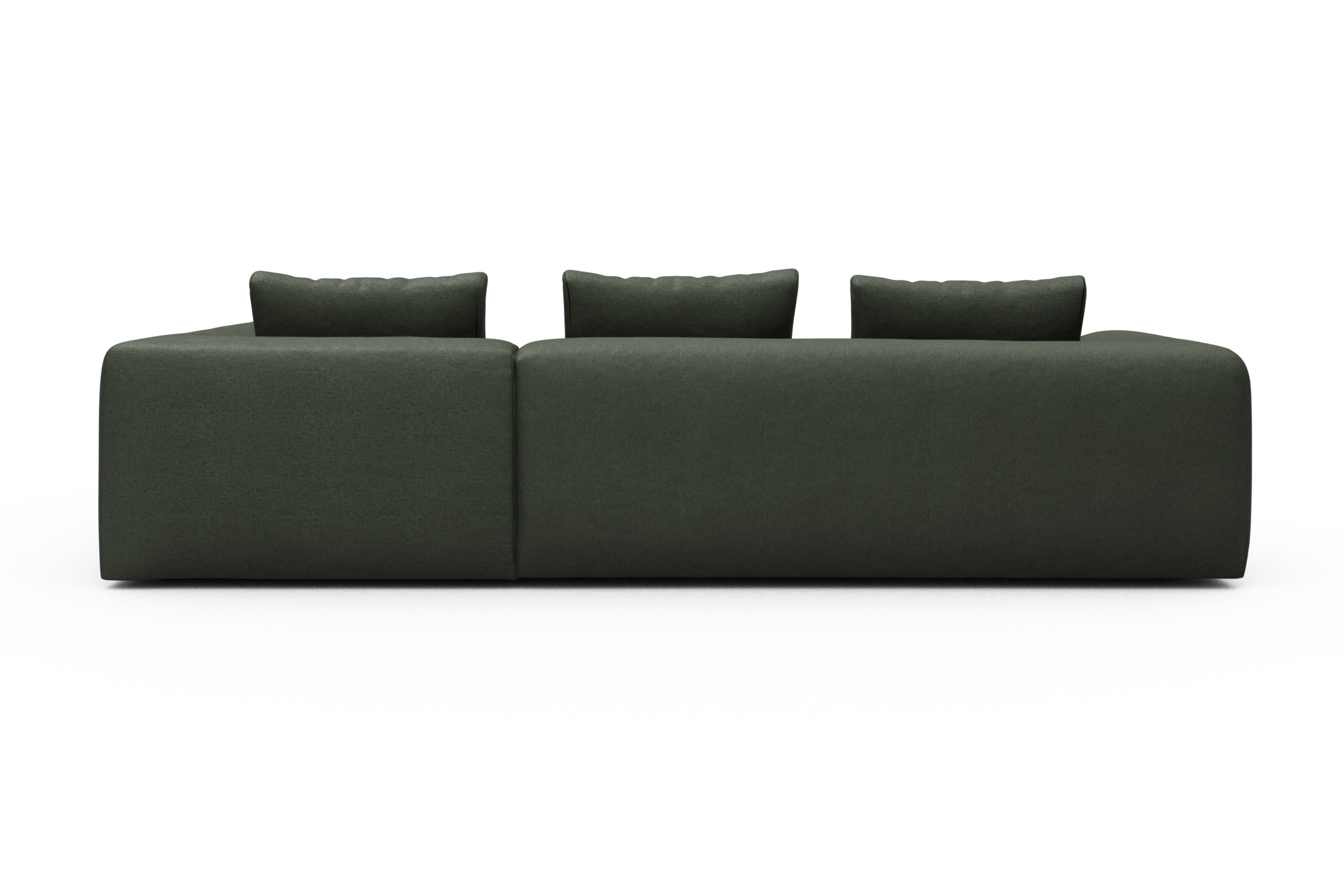 Ecksofa Fred Relax-Ecke rechts mit 2,5-Sitzer Denari-Forest-Green