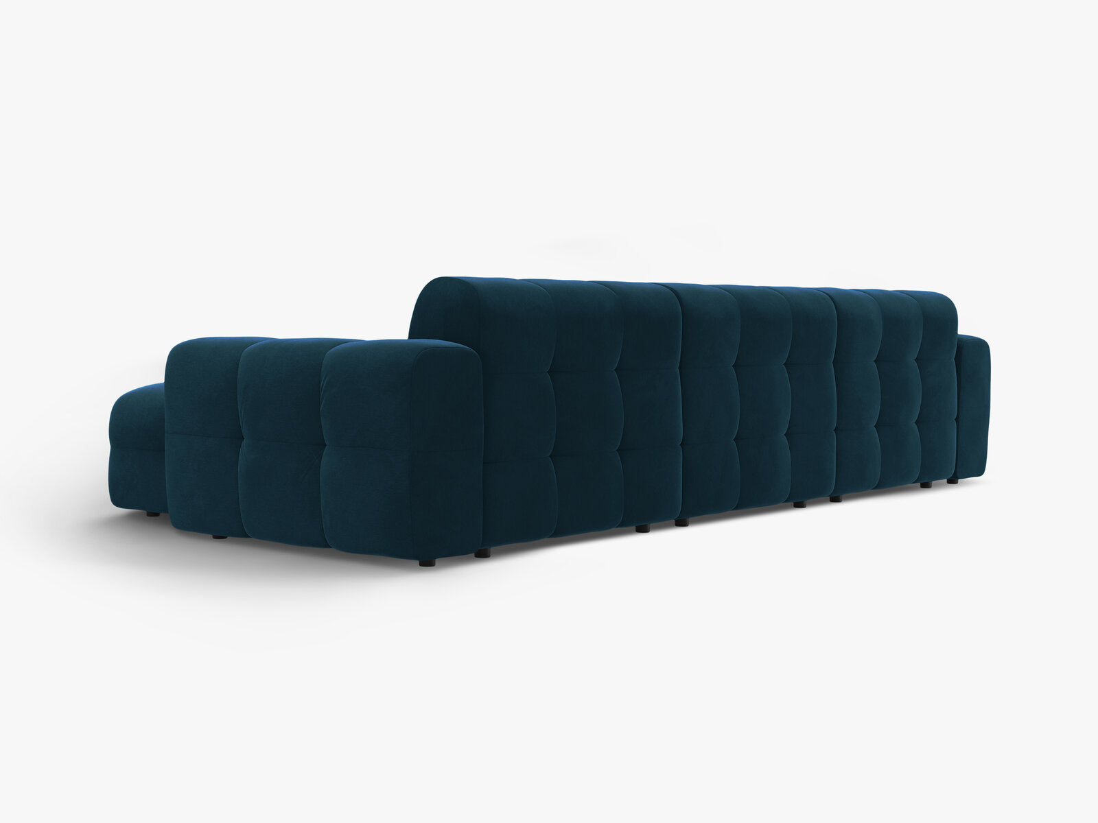 Micadoni Ecksofa Kendal 5-Sitzer Rechts Samt Magic Velvet Marineblau