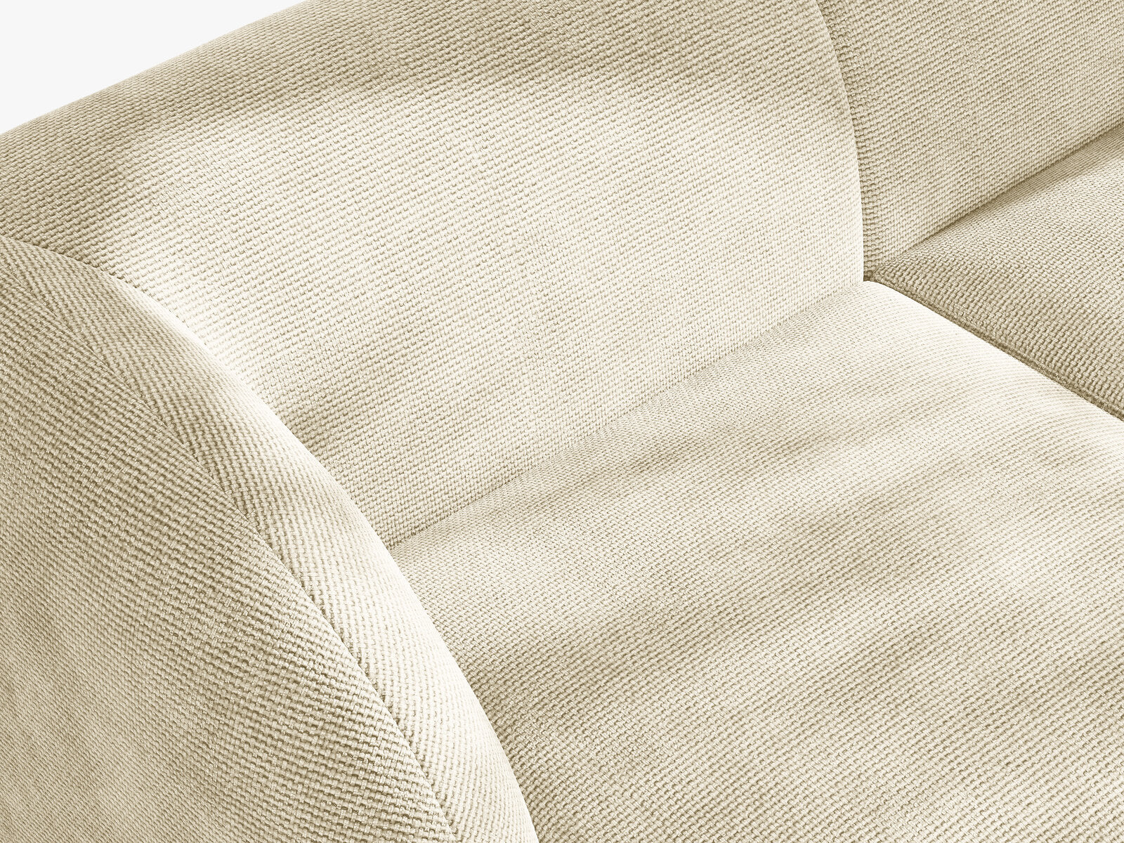 Micadoni Ecksofa Miley 6-Sitzer Rechts Chenille Haga Helles Beige