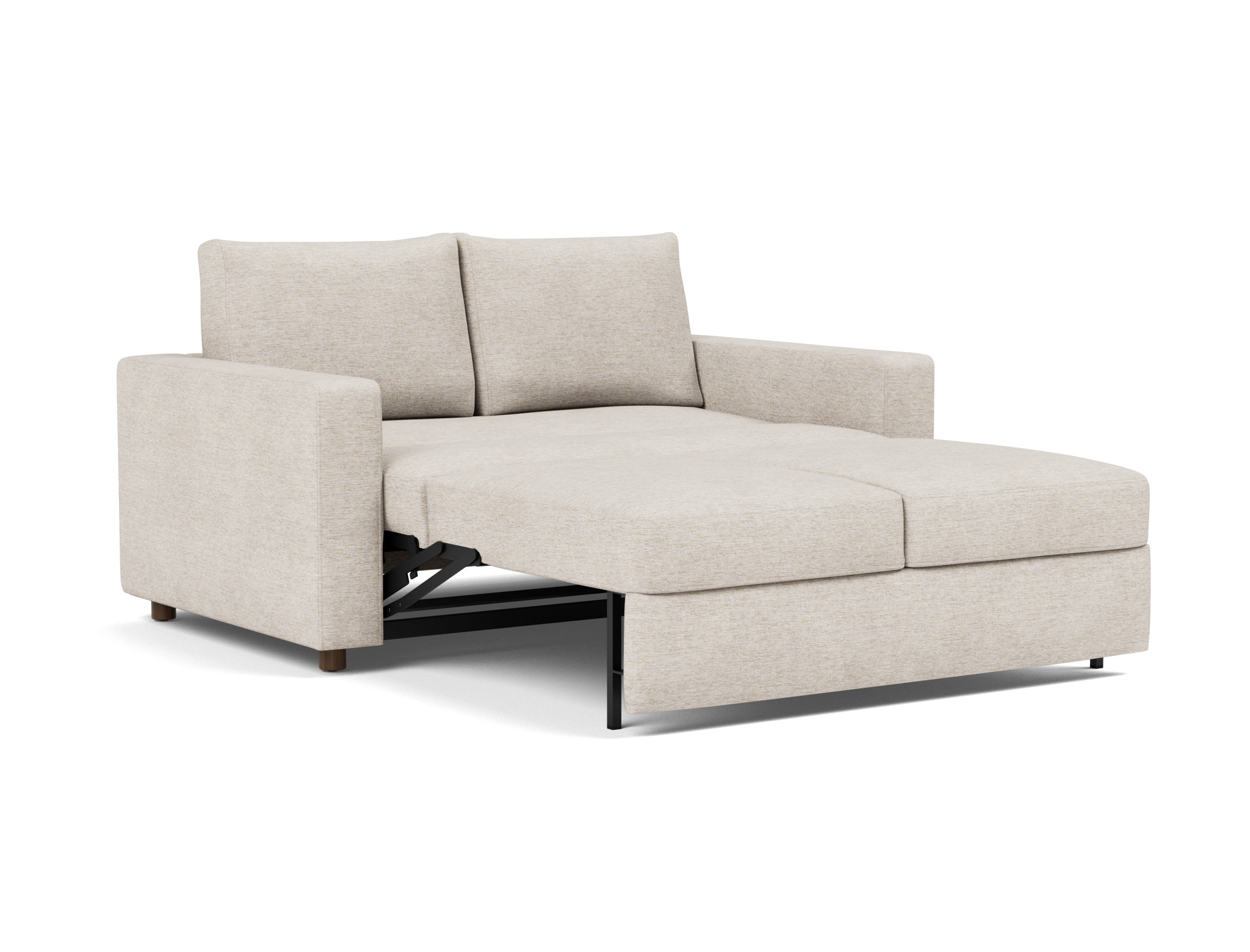Schlafsofa Neah mit Standard-Armlehnen 140 Chenille Yuveno 470-Natural