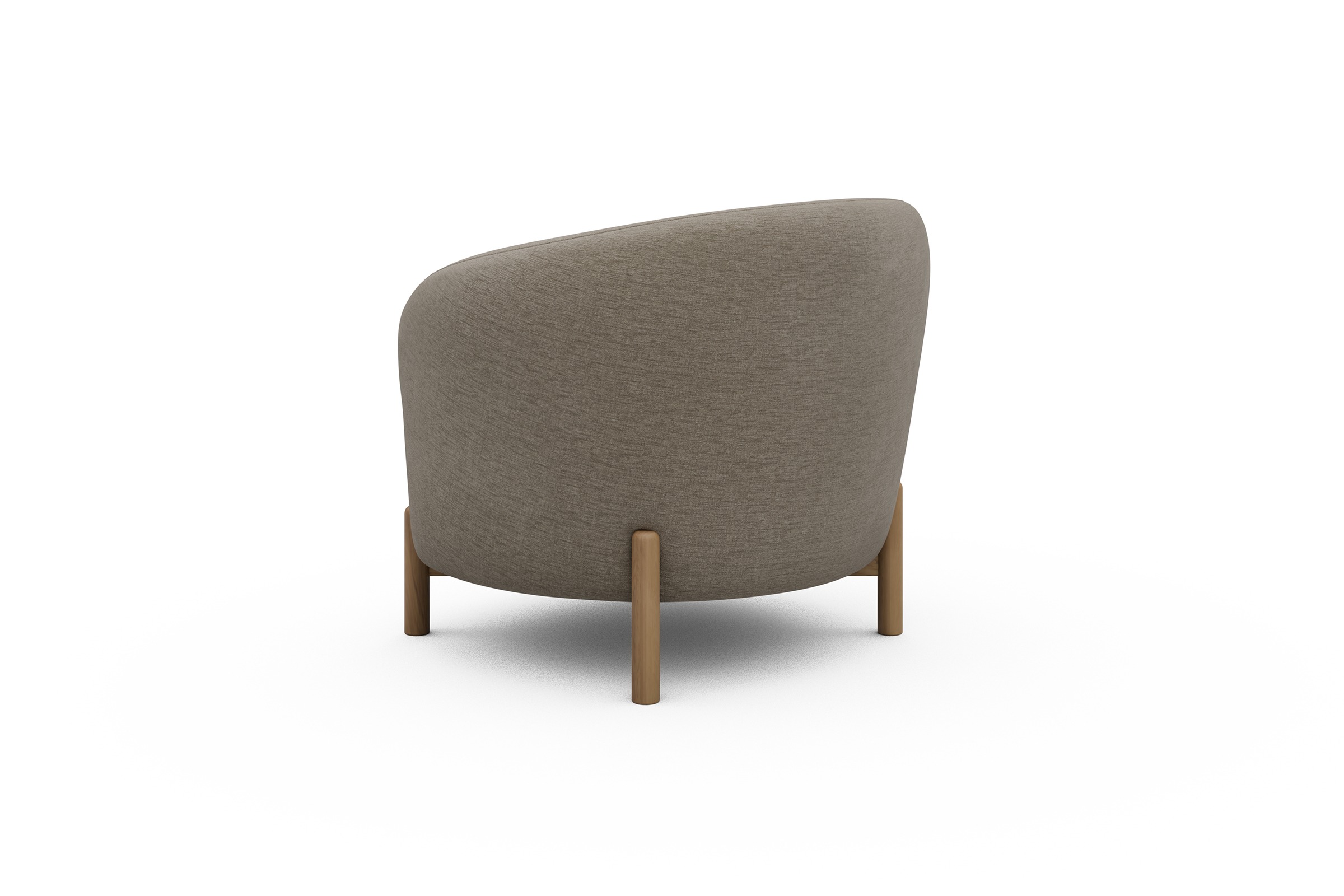 Sessel Ronda Holzbeine Eiche Natur Smooth-Beige