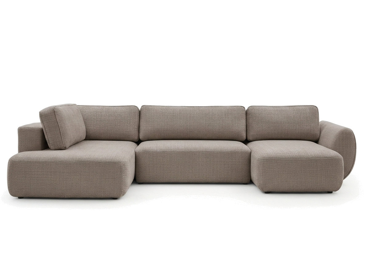 Bobochic Denise Wohnlandschaft Strukturstoff Taupe Ecke rechts