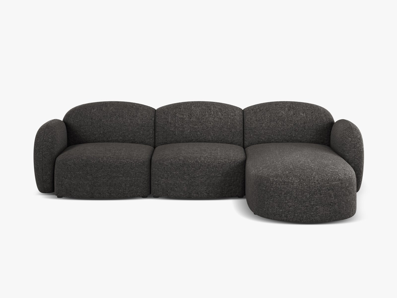Micadoni Ecksofa Blair 4-Sitzer Rechts Chenille Eden Anthrazit