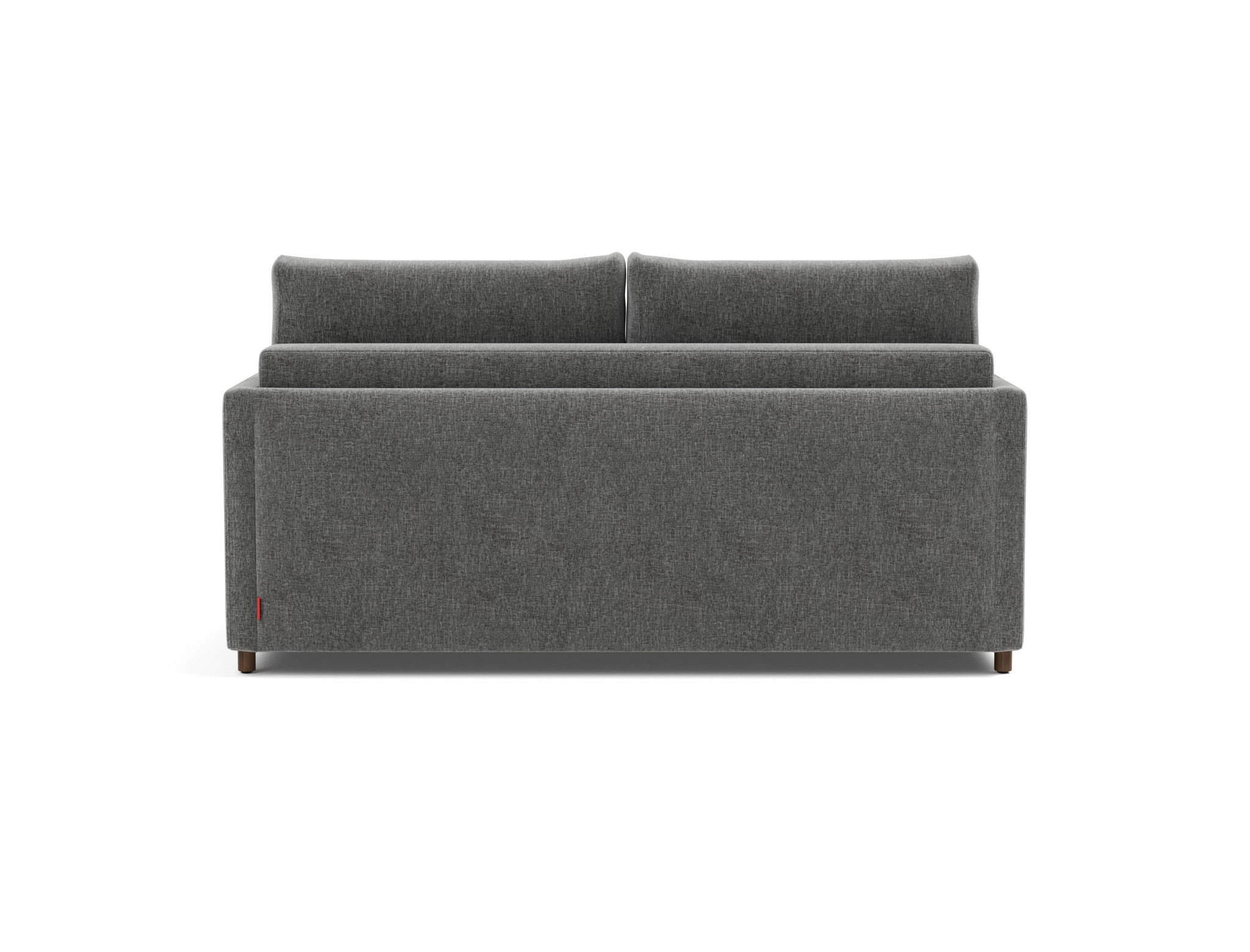 Schlafsofa Neah mit Slim-Armlehnen 160 Strukturierter Stoff Twist 563-Charcoal