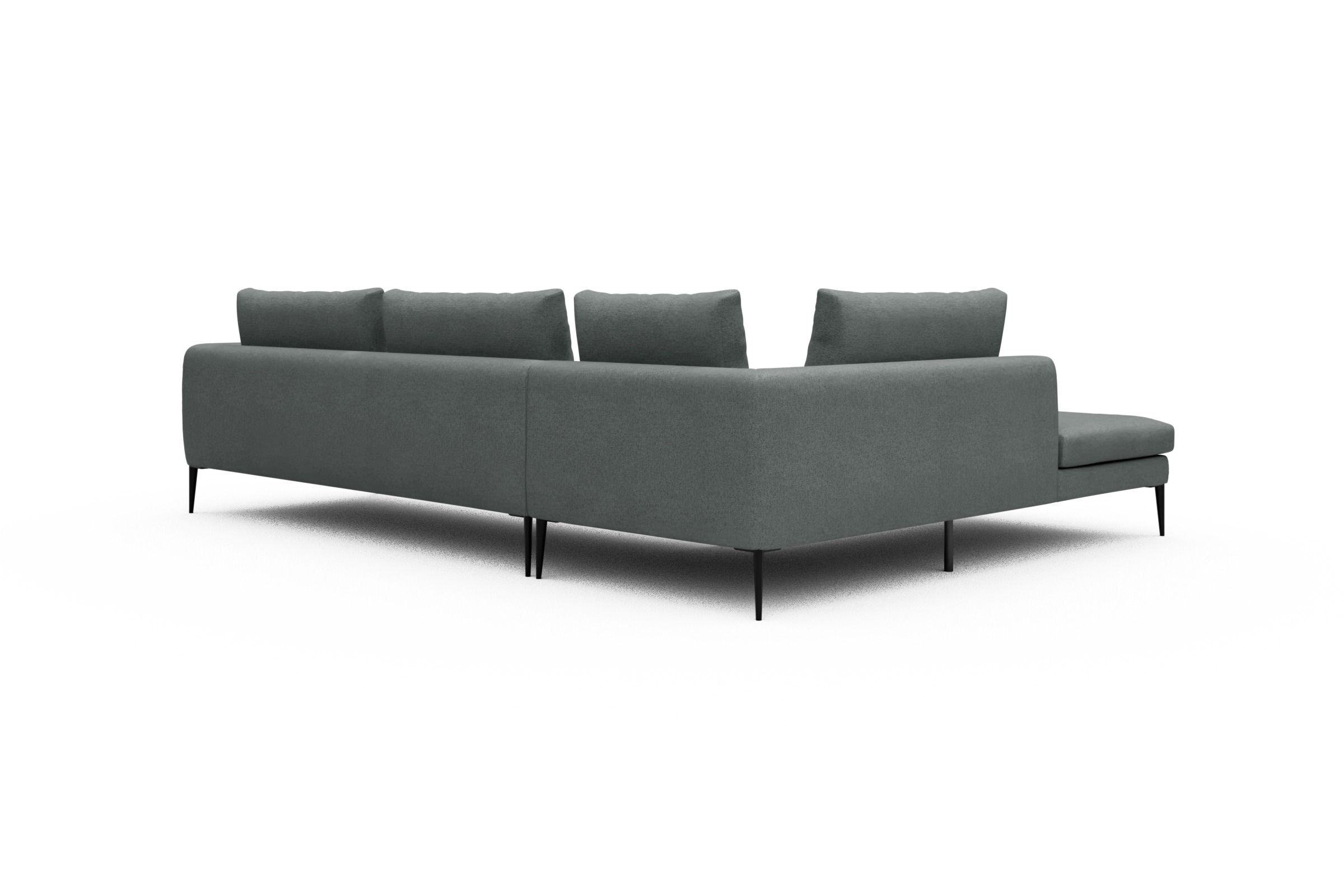 Ecksofa Paul Relax-Ecke rechts mit 3-Sitzer Denari-Soft-Grey
