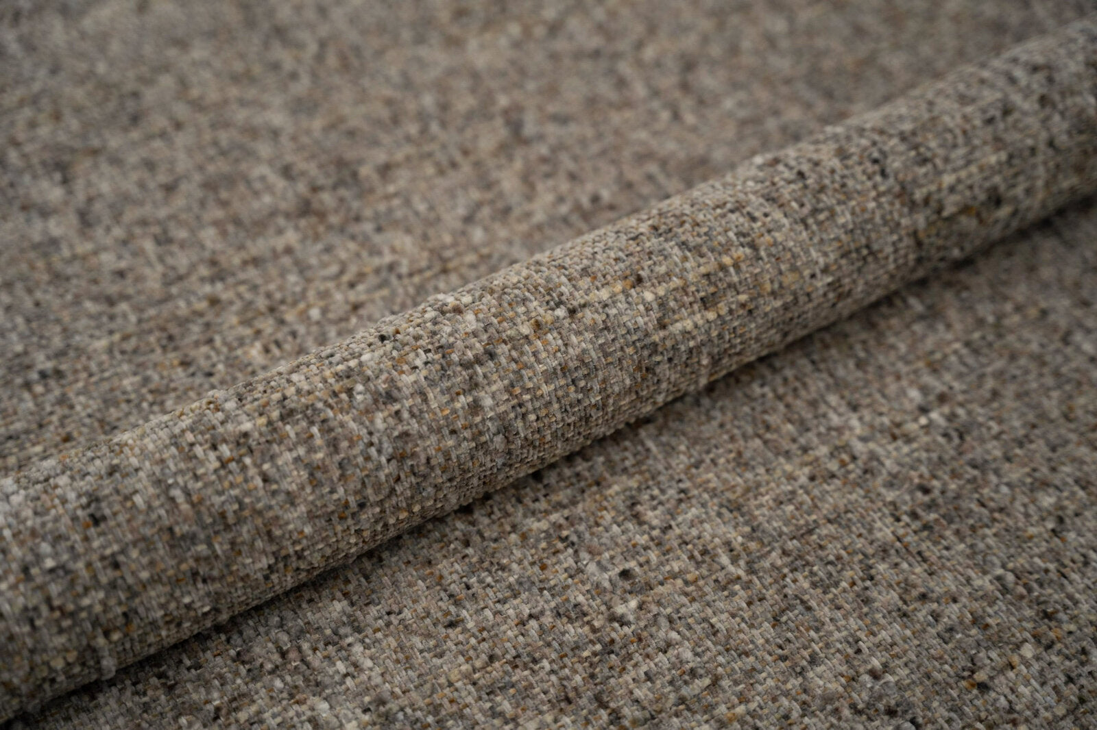Micadoni Murada Bett mit Kopfteil Chenille Tracy Graubraun Melange 140x200