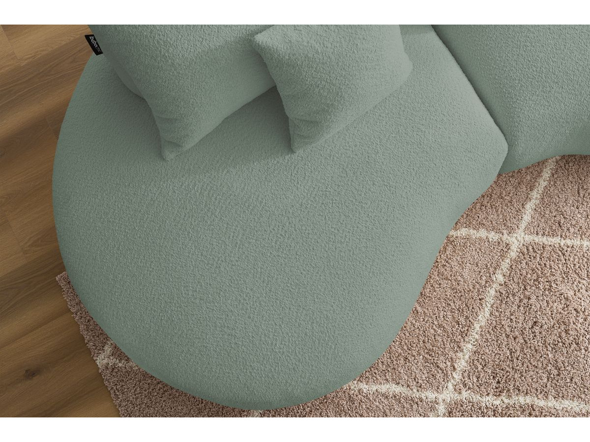 Bobochic Saint-germain Sofa 3-Sitzer Bouclé-Stoff Grün