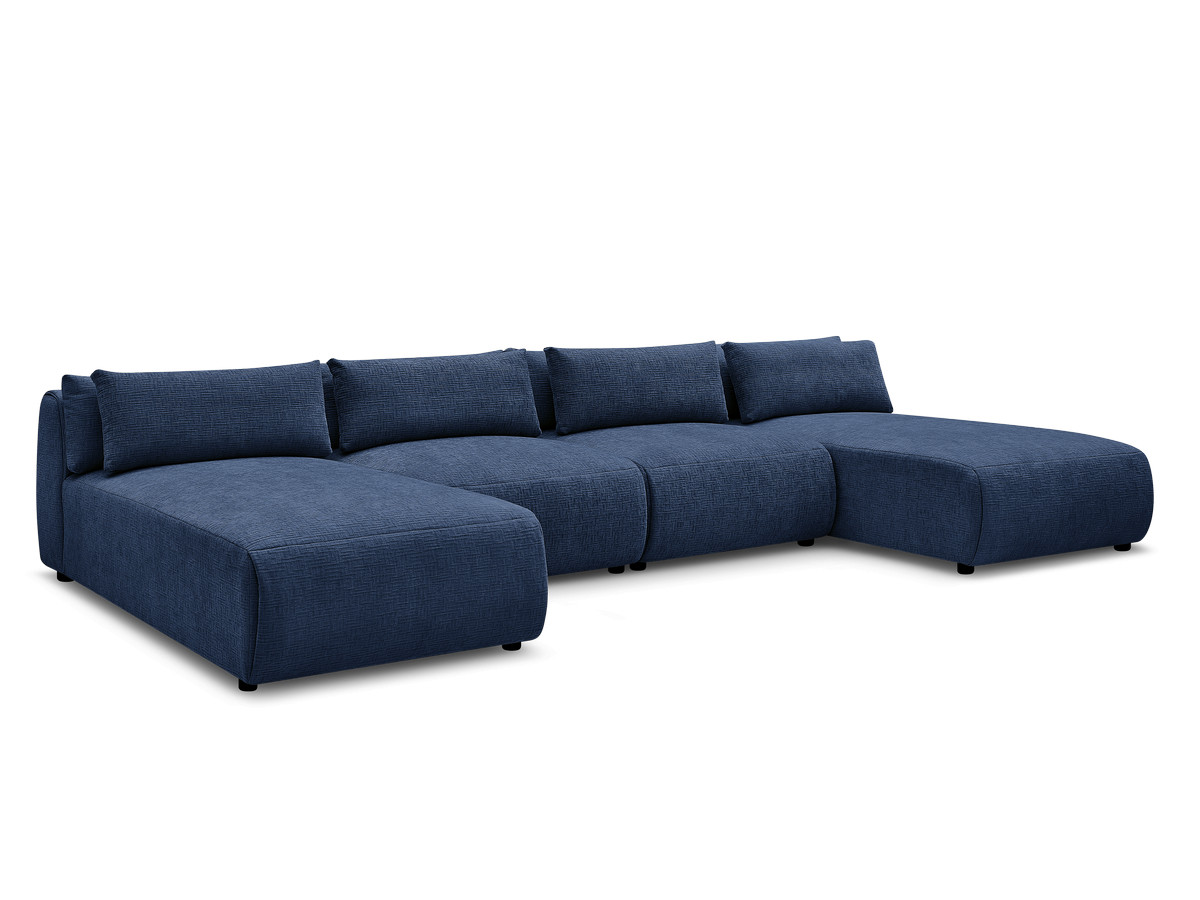 Bobochic Jana Wohnlandschaft Strukturstoff Dunkelblau