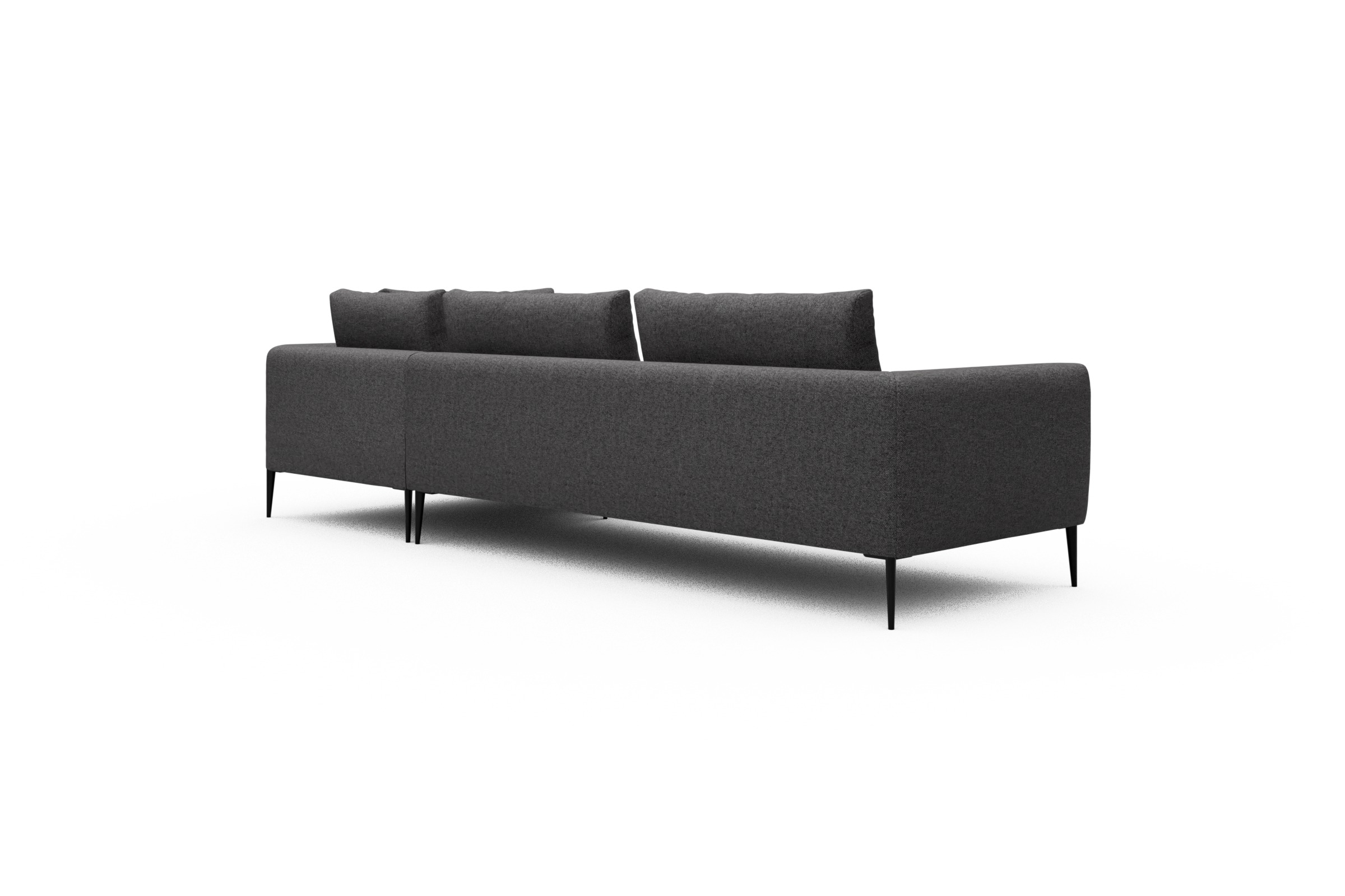 Ecksofa Paul Relax-Ecke links mit 3-Sitzer Sama-Antracite