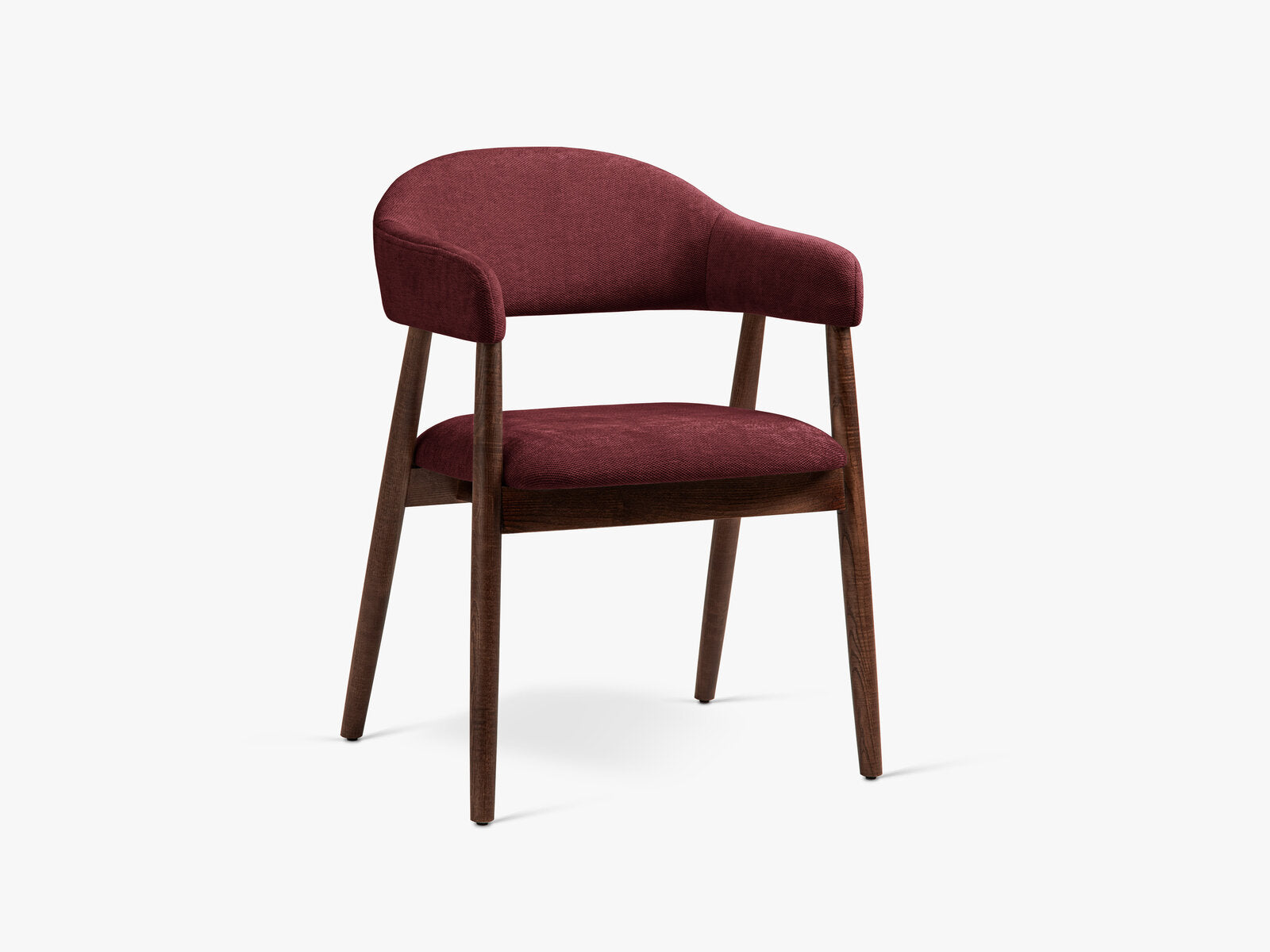 Micadoni Stuhl Adra Chenille Rebel Bordeaux Nussbaum