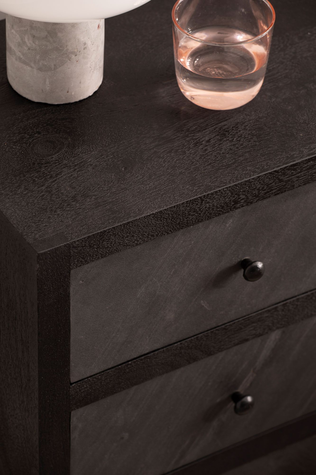 Nachttisch Blomvag Massivholz Schwarz 40 × 30 × 60 cm