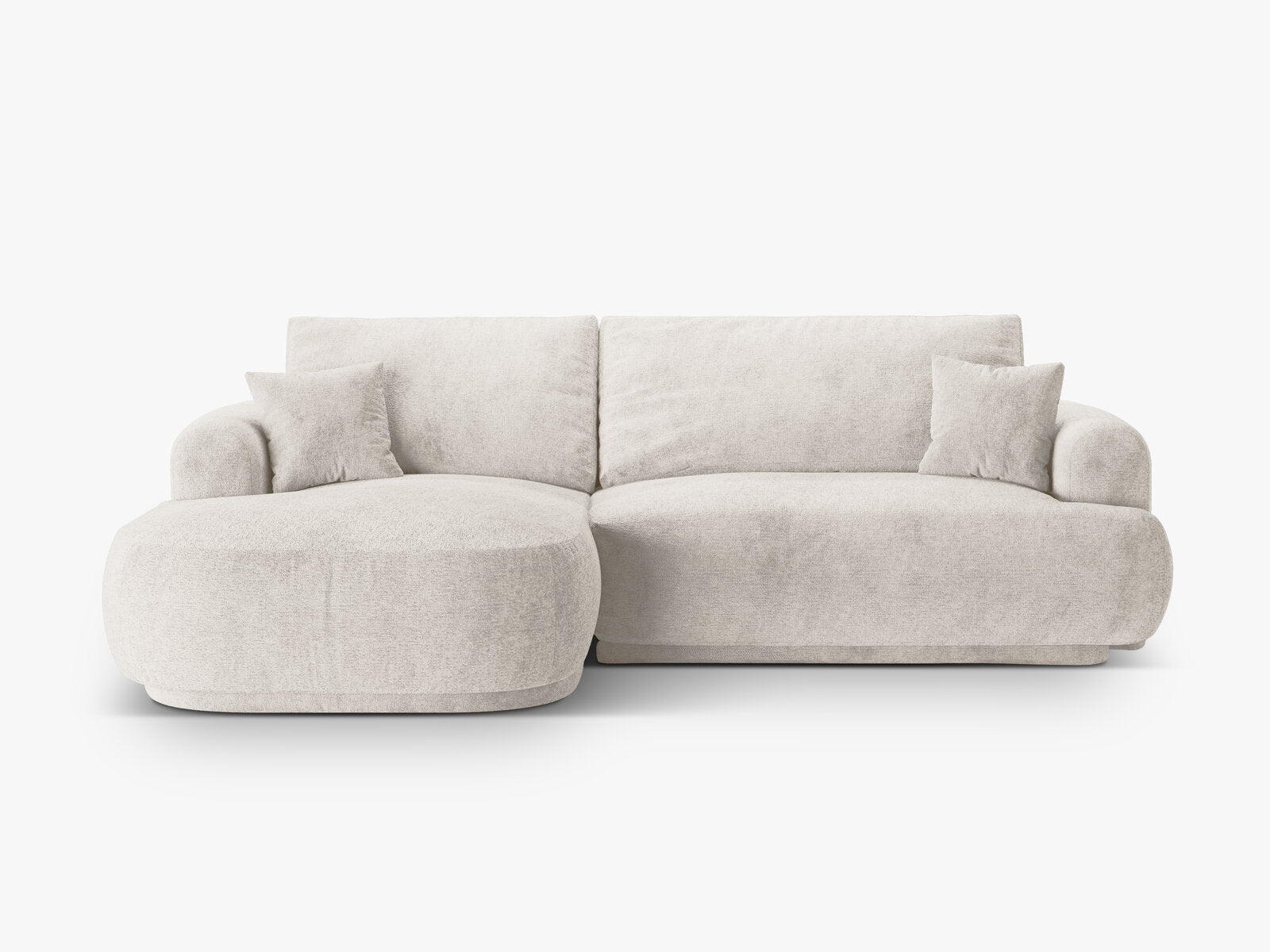 Micadoni Ella Ecksofa 5-Sitzer mit Schlaffunktion Links Strukturierter Stoff Sorella Beige