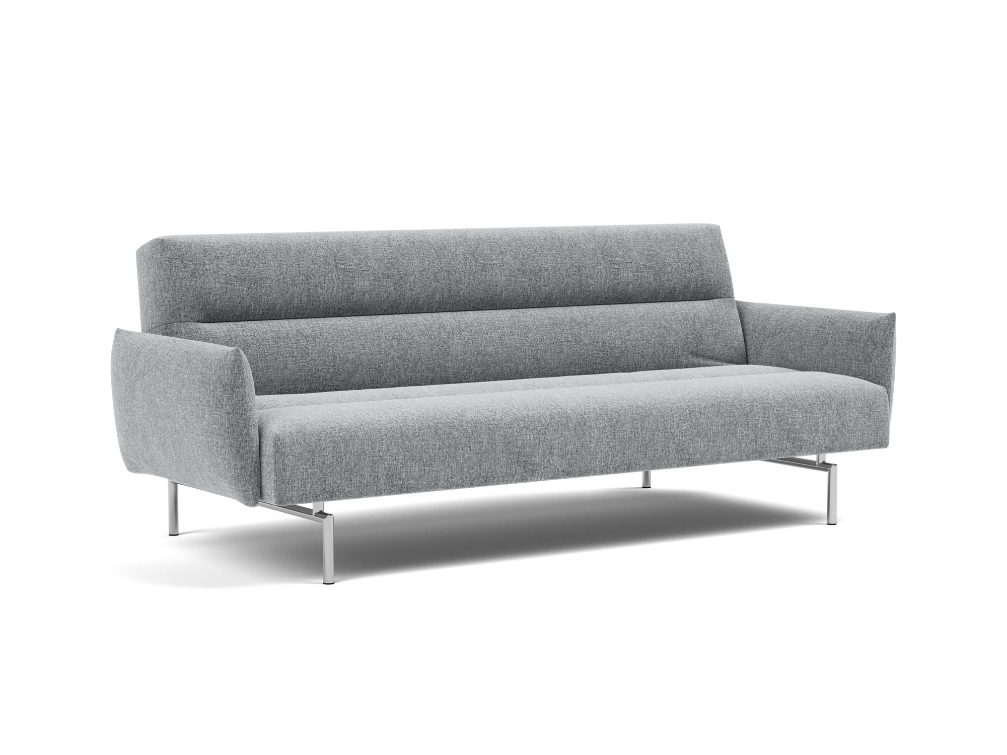 Schlafsofa Jillis mit Armlehnen Strukturierter Stoff Twist 565-Granite