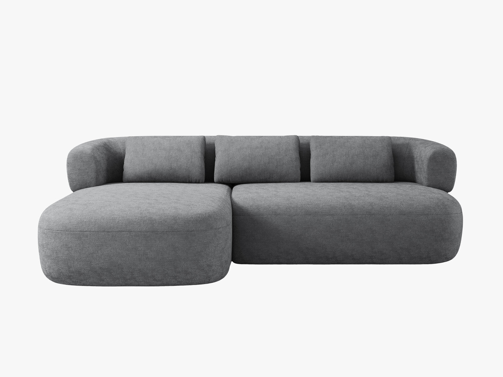 Micadoni 5-Sitzer Ecksofa Jenny Links Chenille Perfect Harmony Dunkelgrau