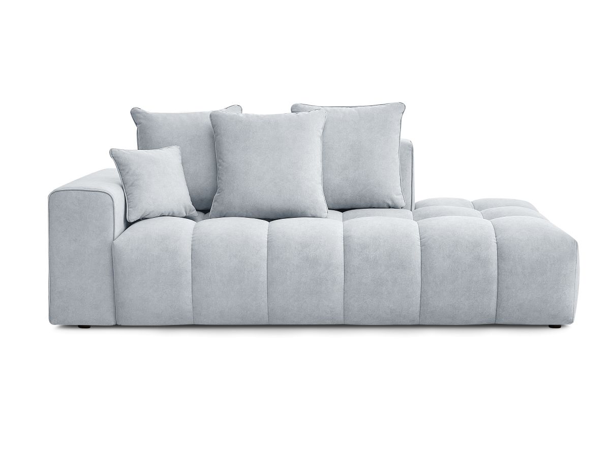 Bobochic Mont-blanc Sofa 4-Sitzer Samt Hellgrau Armlehne links