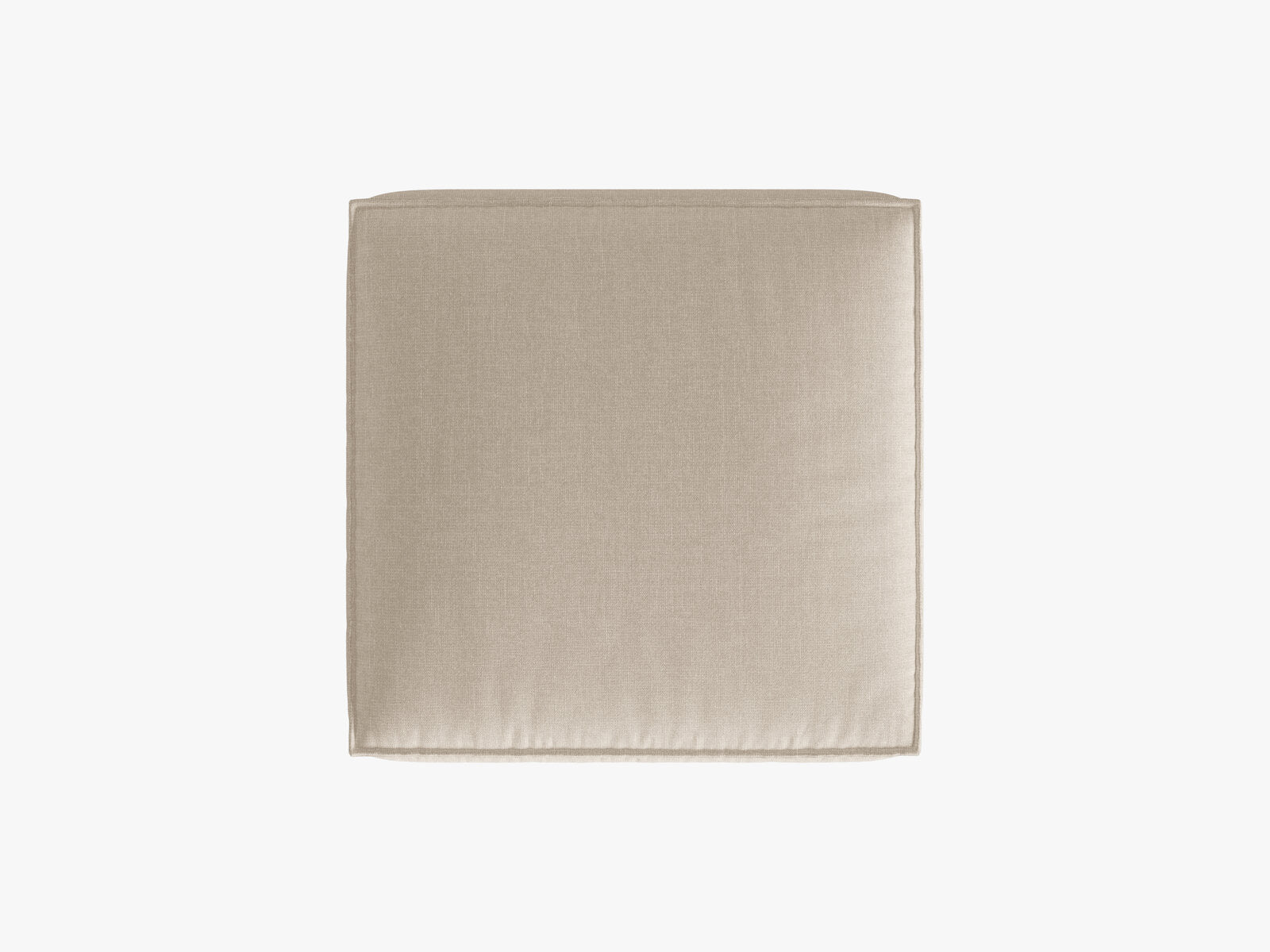 Micadoni Hocker Nuria 1-Sitzer Strukturierter Stoff Beige