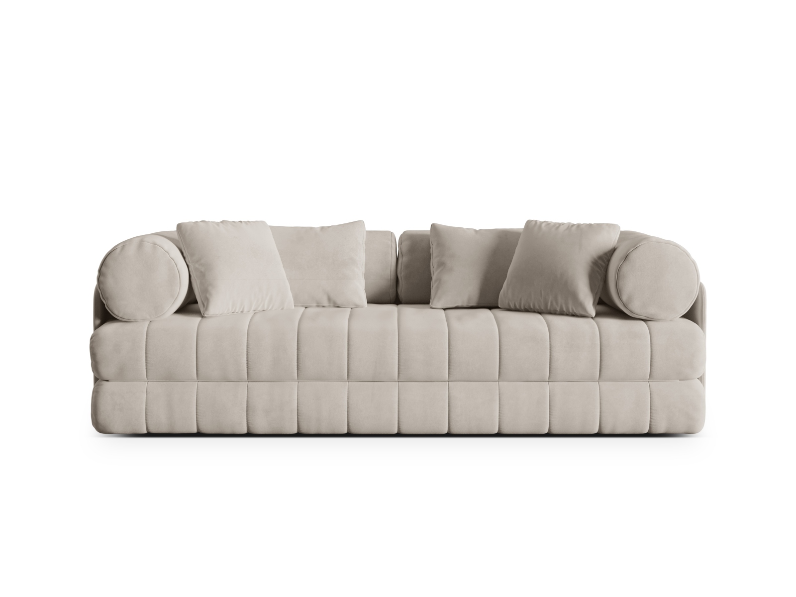 Cosmopolitan Design Schlafsofa Kemi 3-Sitzer Samt Salvador Beige
