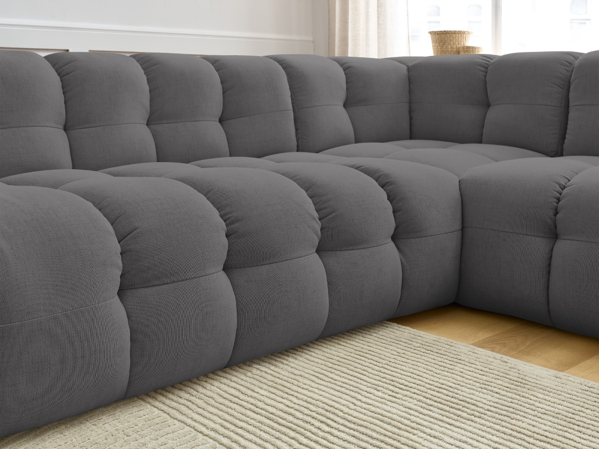 Bobochic Cloud Ecksofa 268 × 184 cm Stoff Dunkelgrau