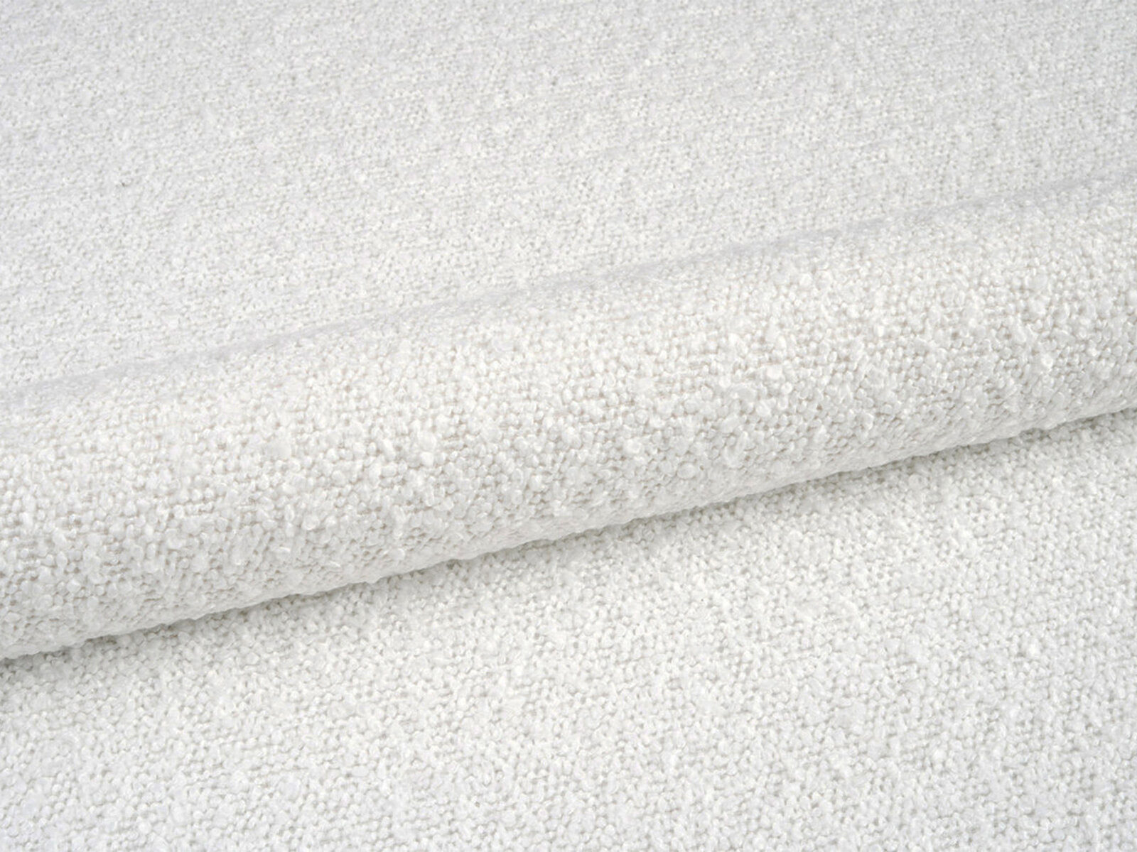 Micadoni Stauraumbett mit Kopfteil Bellis Boucle Baloo Weiß
