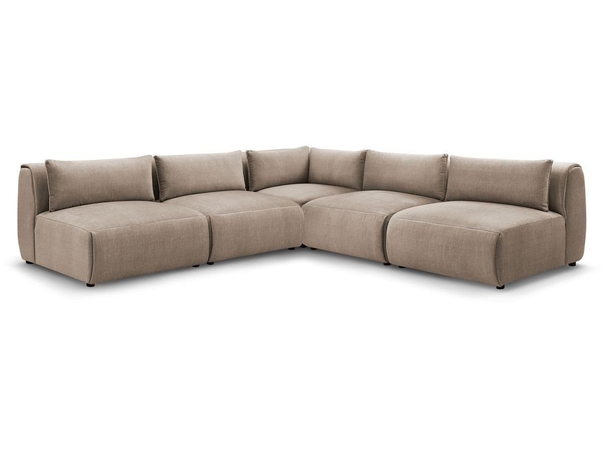 Bobochic Jeanne Ecksofa 299 × 299 cm Samt Taupe