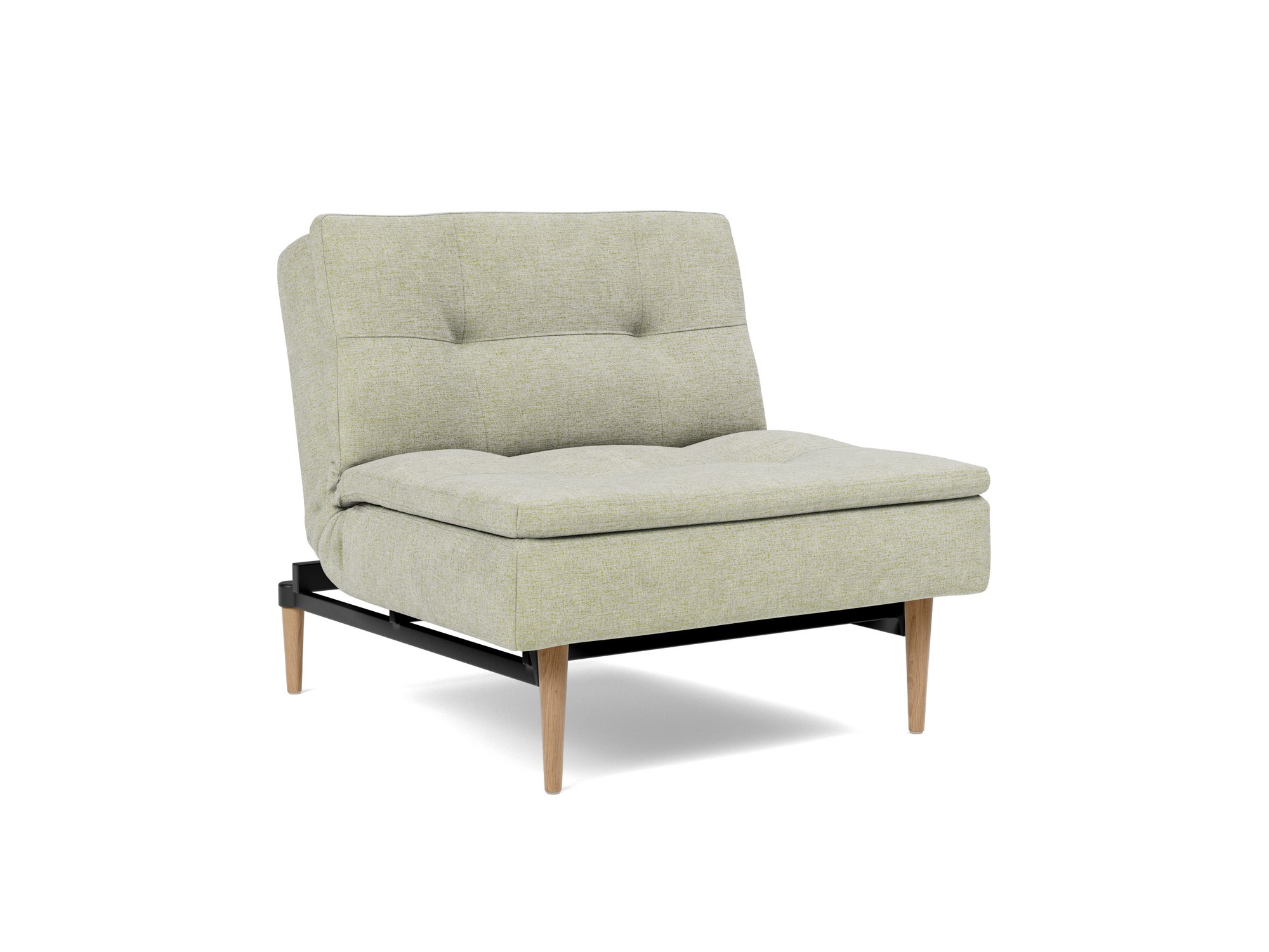 Sessel Dublexo Flachgewebe Avella 280-Sand Beine Styletto Eiche hell
