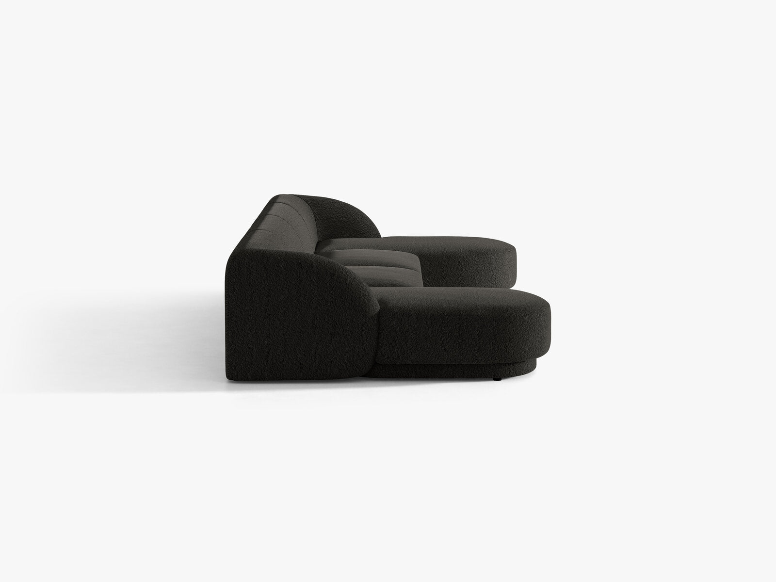 Micadoni Panorama-Sofa Miley 5-Sitzer Boucle Baloo Braun