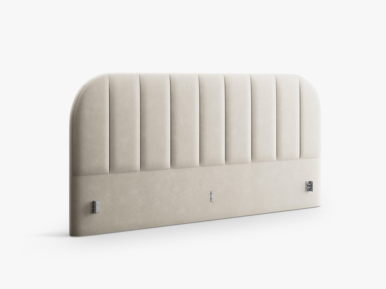 Micadoni Billy Samtiger Kopfteil Samt Bluvel Dunkelbeige 170.5x100