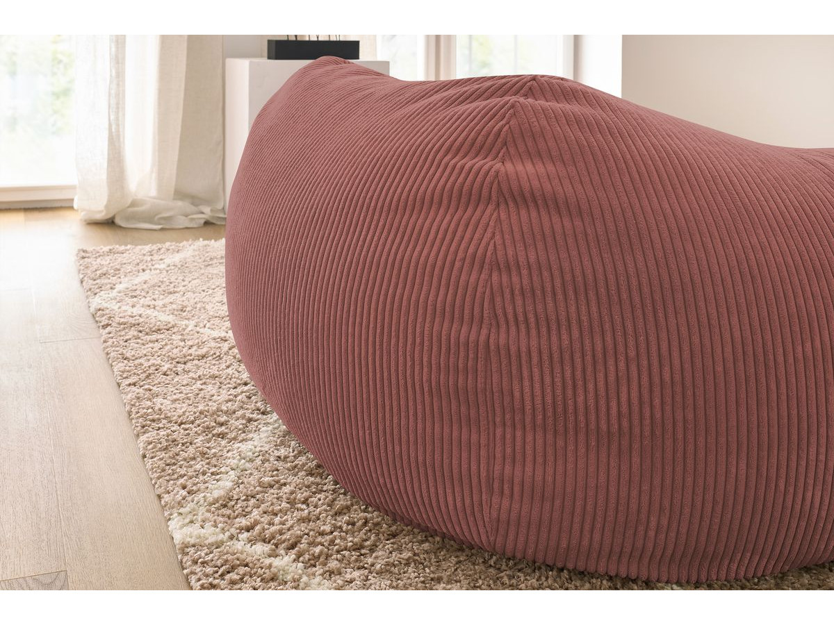 Bobochic Voltaire Pouf 120 × 70 cm Cordsamt Rosa