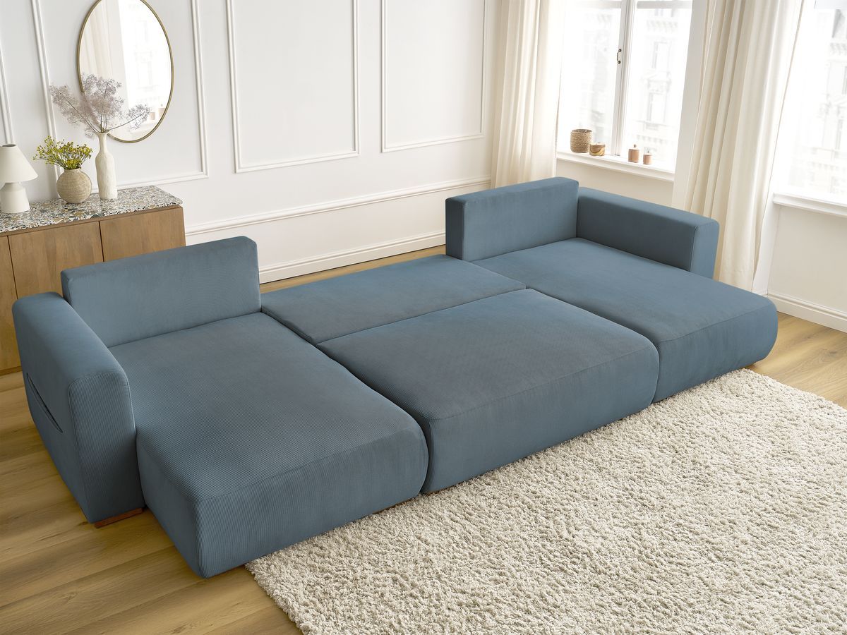 Bobochic Sidonie Wohnlandschaft Cordsamt Dunkelblau