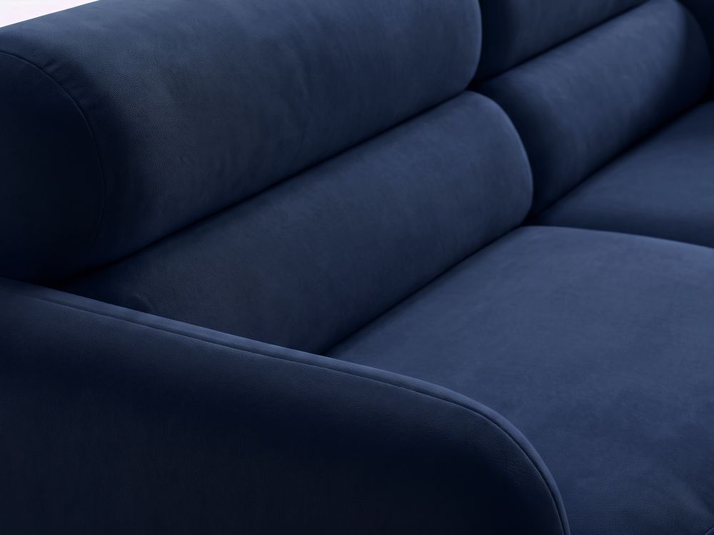 Cosmopolitan Design Sofa Malmo 4-Sitzer Samt Bluvel Königsblau