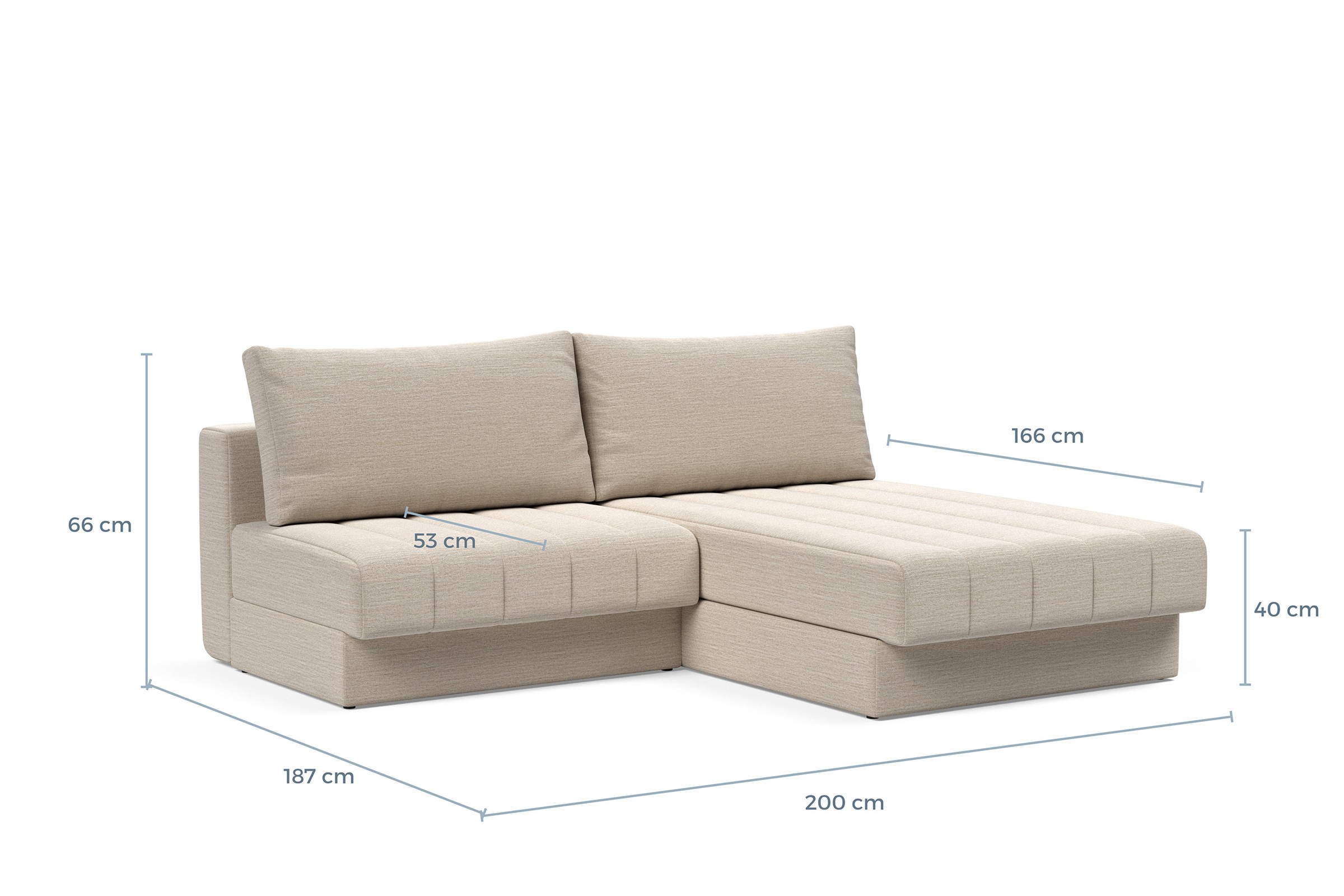 Schlafsofa Akello mit Chaiselongue