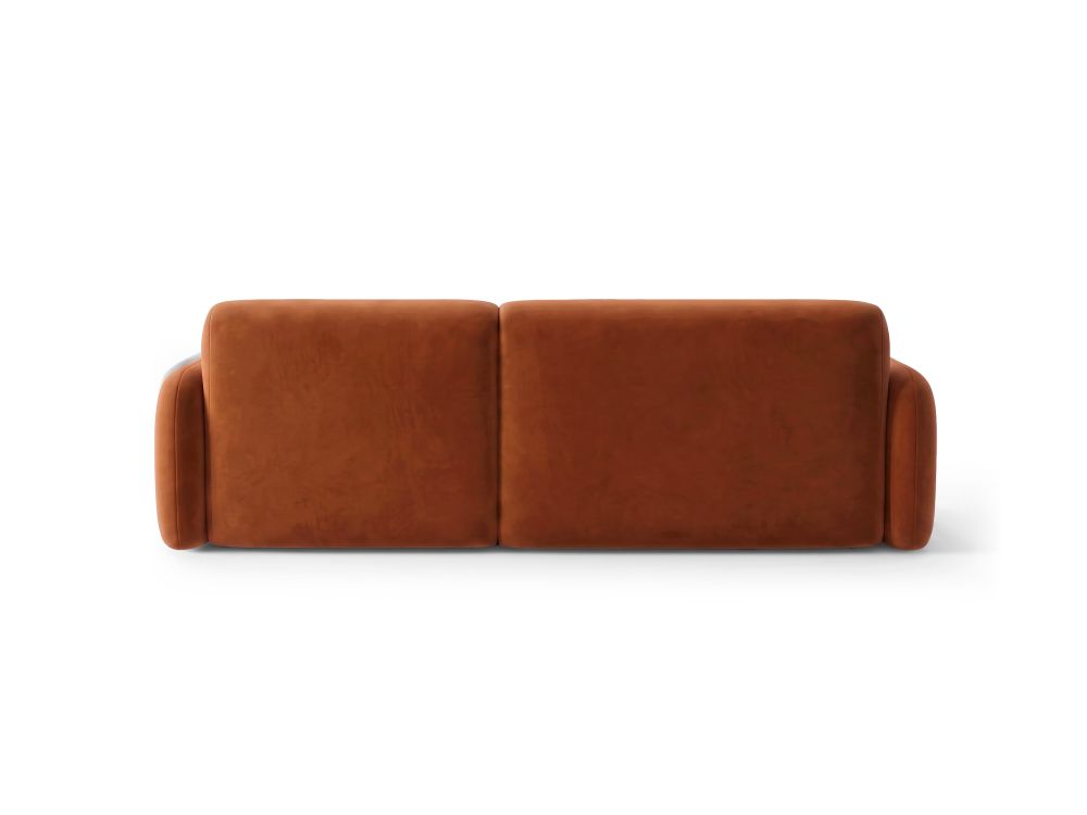 Cosmopolitan Design Ecksofa Malmo 3-Sitzer Samt Bluvel Terrakotta Rechts