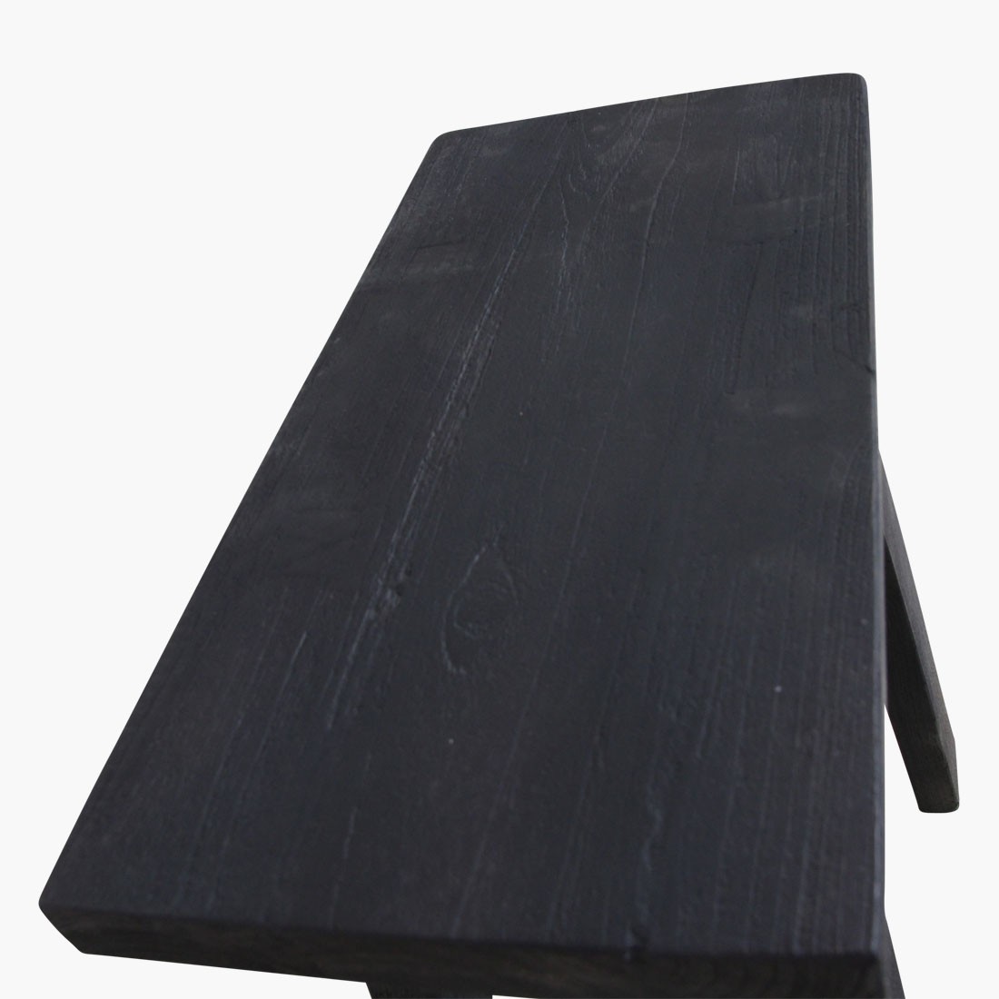 Raw Materials Schwarze Bushaltestellenbank mittel 45x20x50cm