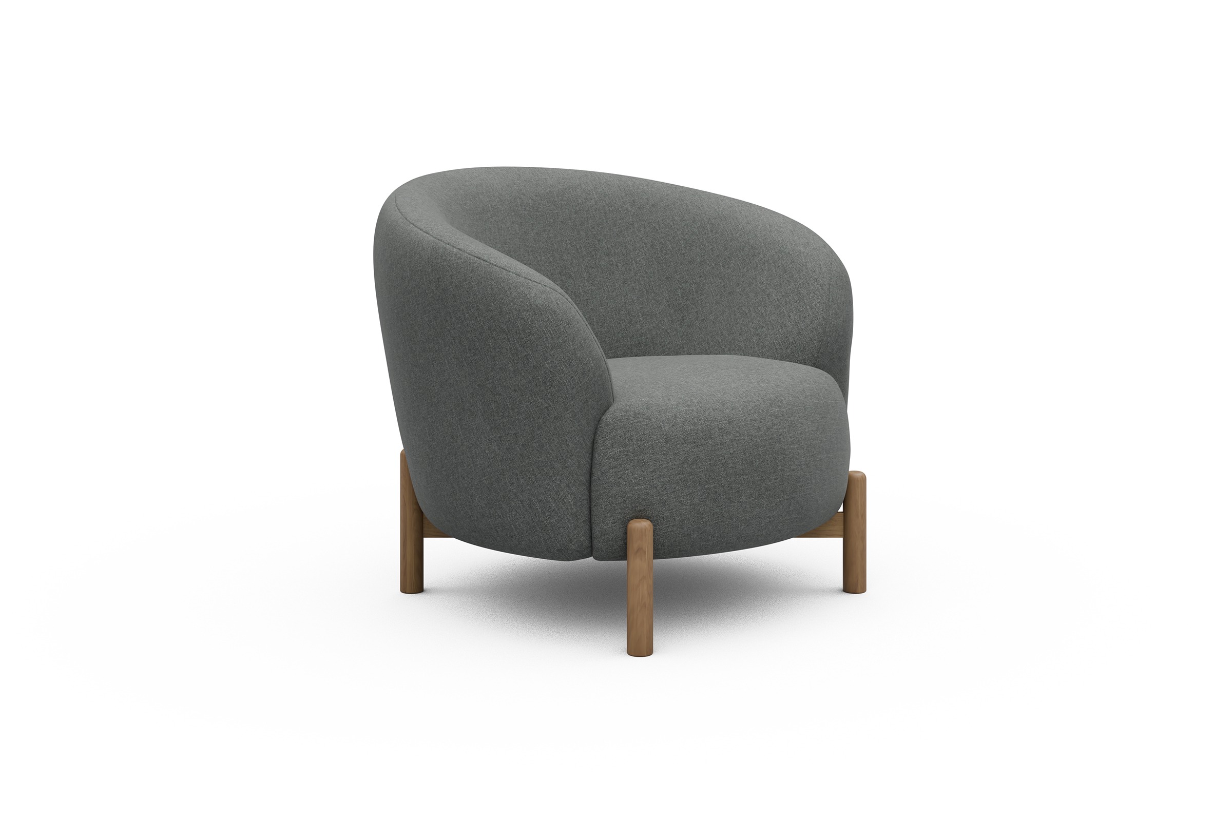 Sessel Ronda Holzbeine Eiche Natur Satya-Steel