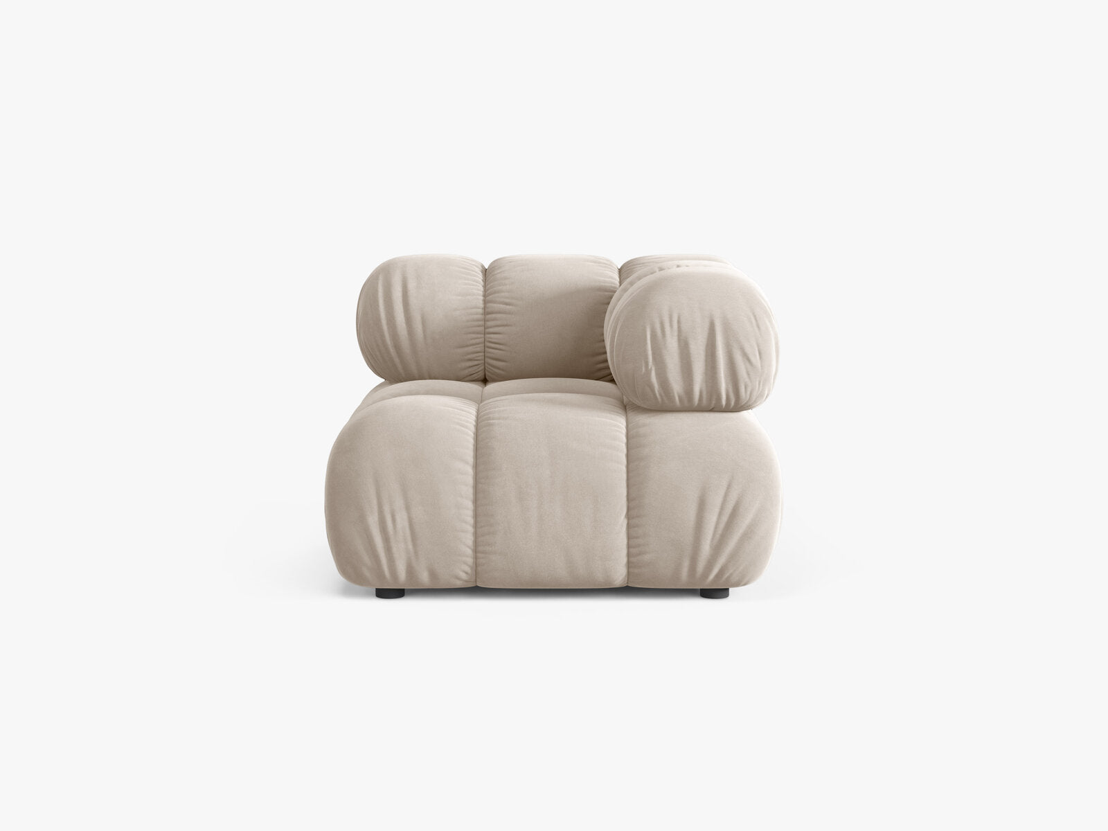 Micadoni symmetrisches Eckmodul Bellis Samt Bluvel Dunkelbeige