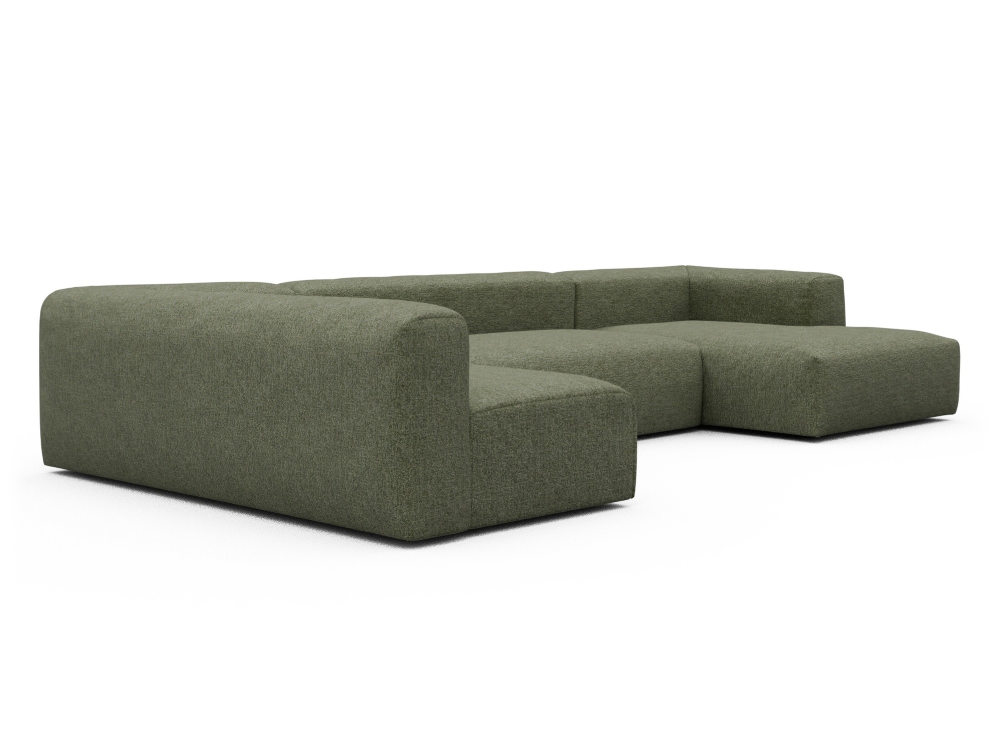 Skandi Home Wohnlandschaft Fred Chaiselongue rechts mit 2-Sitzer und lange Armlehne links Carreno-Vivid-Green moebelfaktor