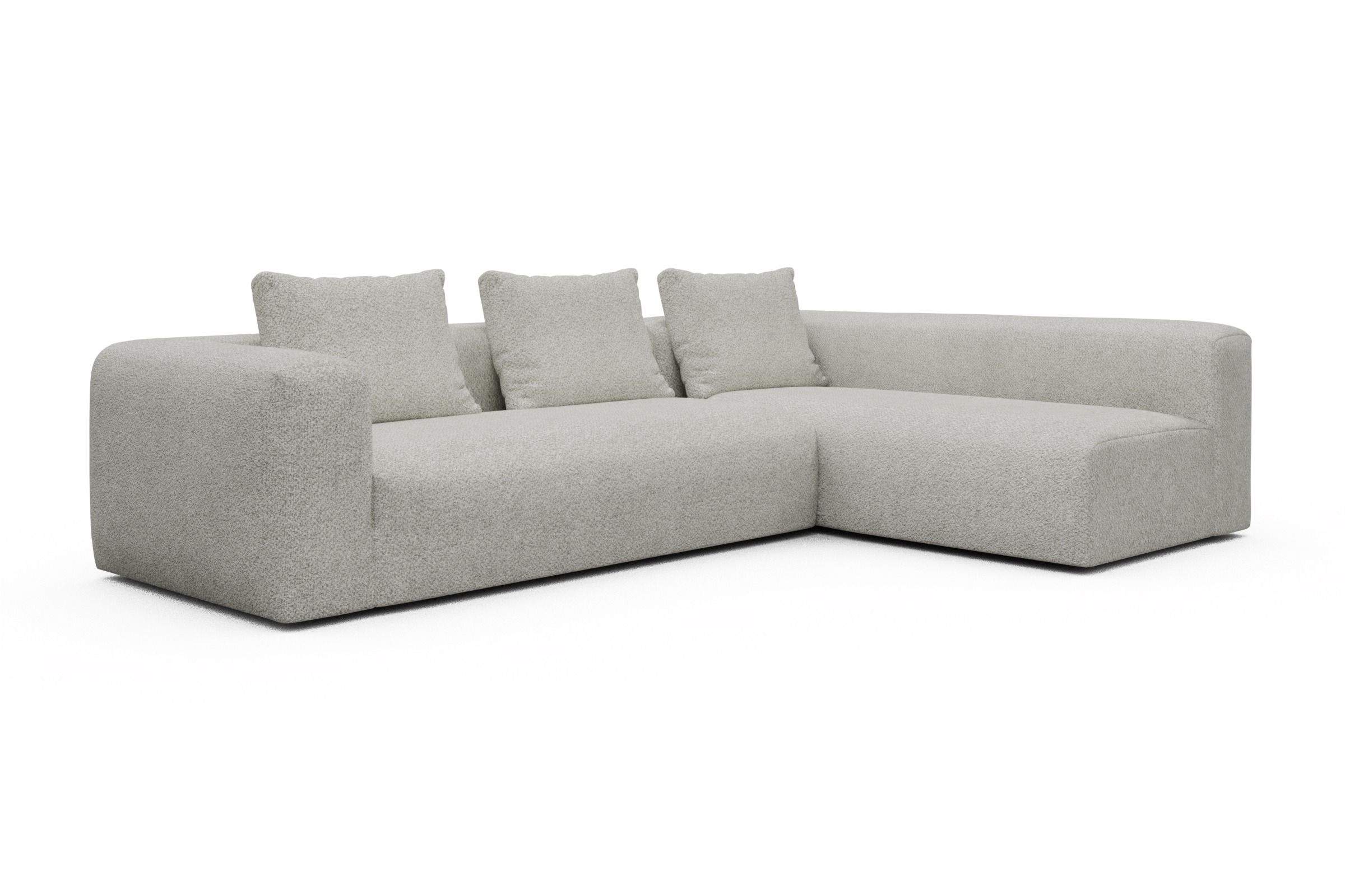 Ecksofa Fred 2x 2,5-Sitzer rechts offen Vanora-Warm-Sand