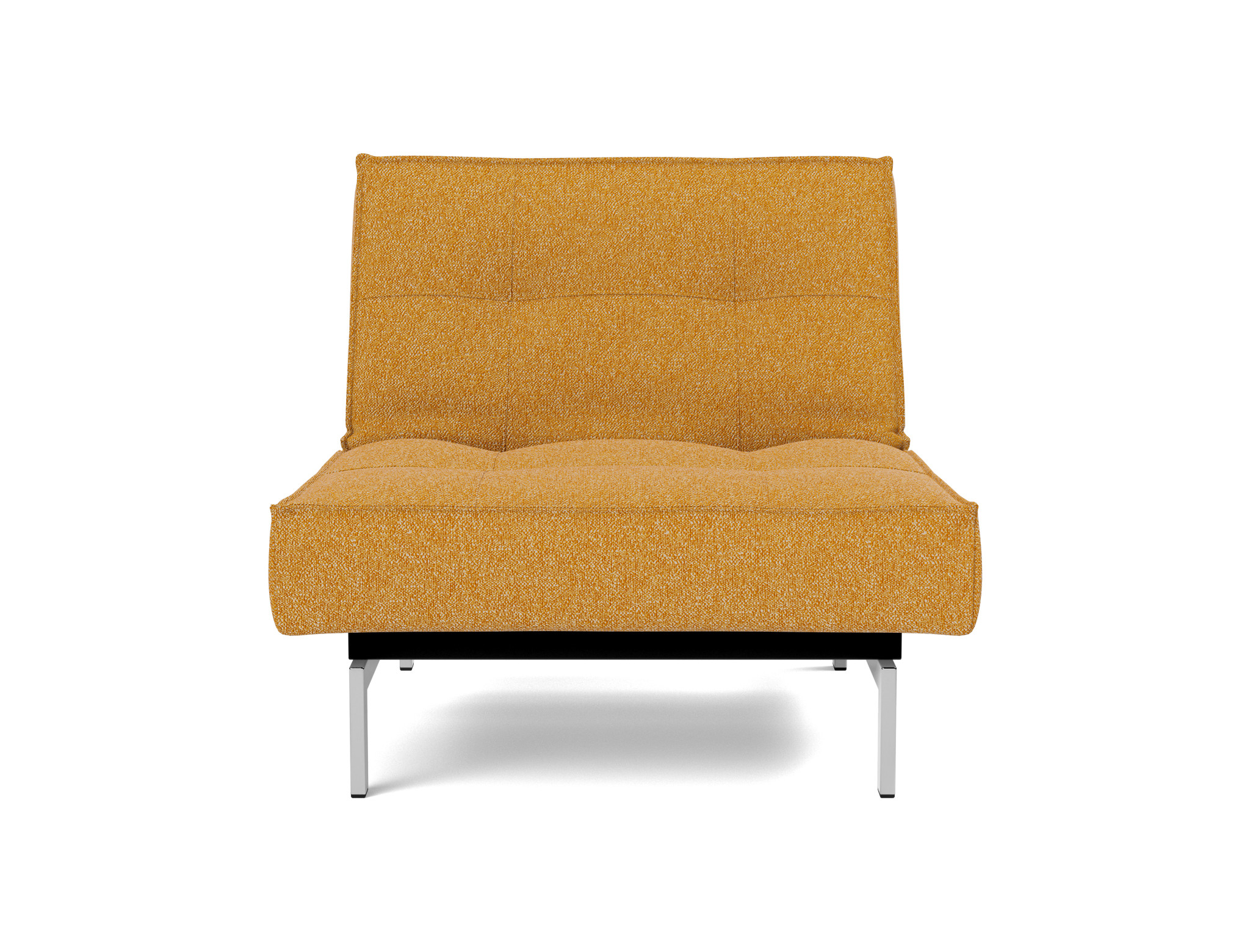 Sessel Splitback Boucle Skandi 536-Ochre Beine Chrom