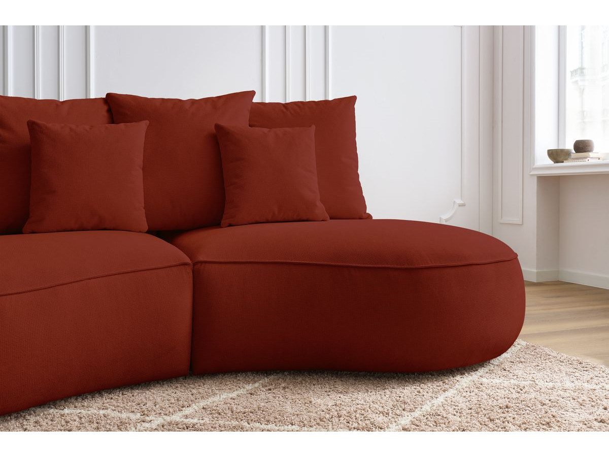 Bobochic Saint-germain Sofa 3-Sitzer Strukturstoff Rot
