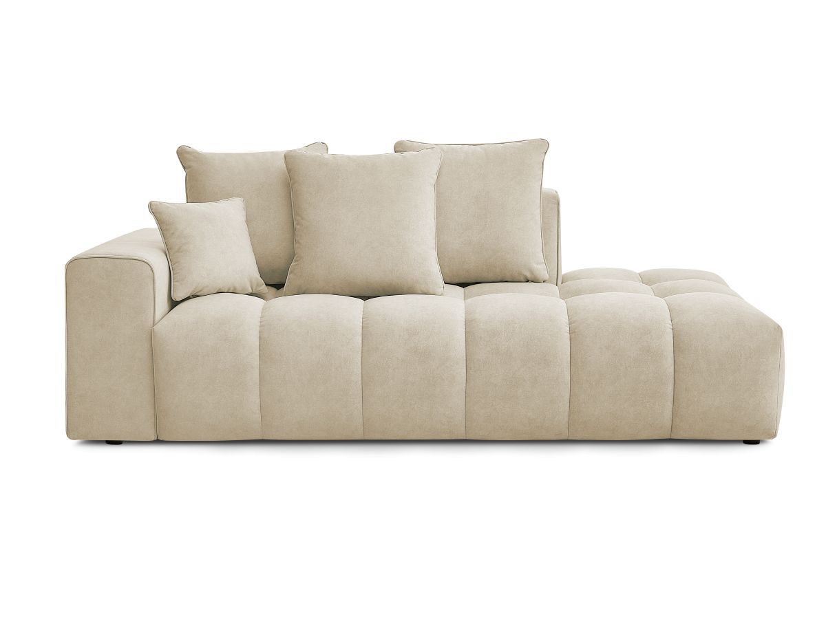Bobochic Mont-blanc Sofa 4-Sitzer Samt Beige Armlehne links