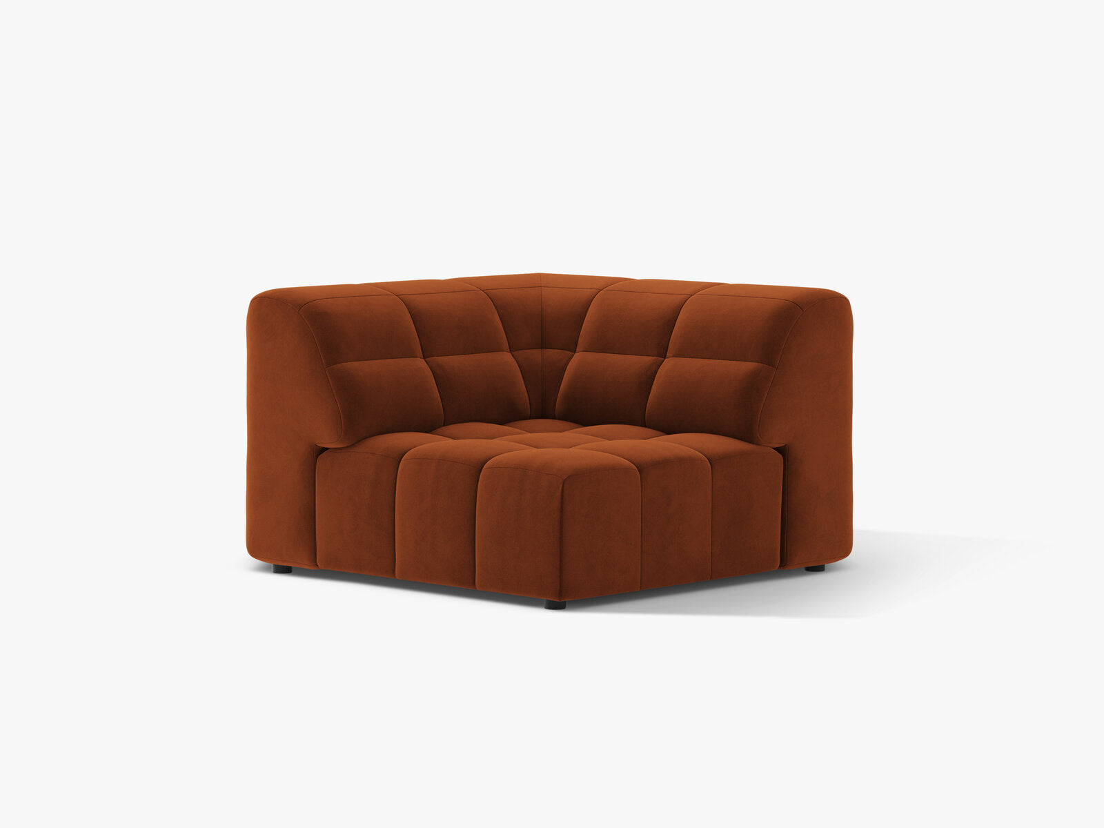 Micadoni Jennifer Eckmodul Samt Bluvel Terrakotta