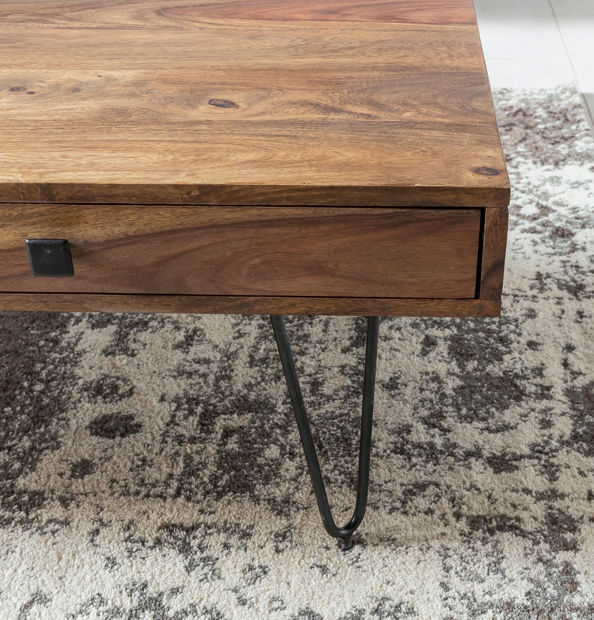 Couchtisch Agdenes Massivholz Dunkelbraun