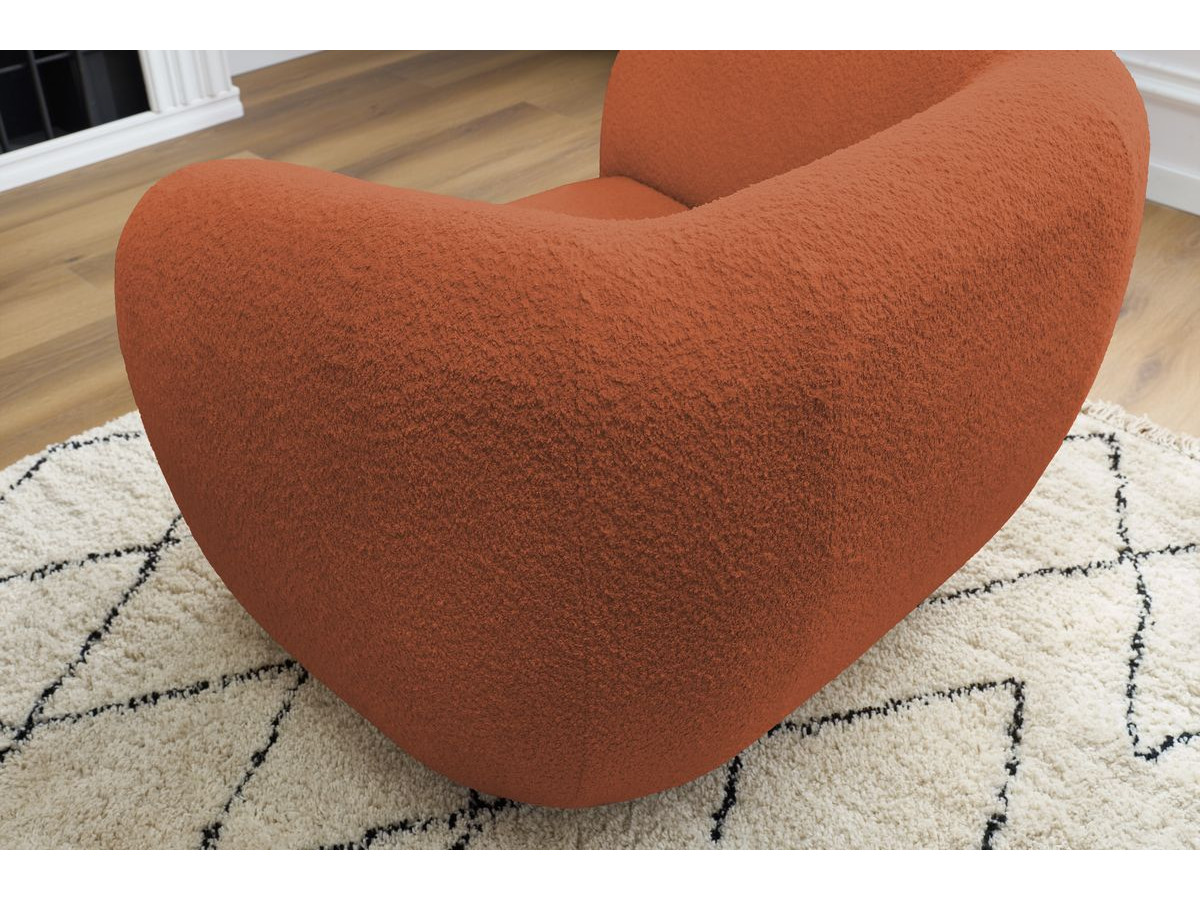 Bobochic Celine Sessel Bouclé-Stoff Orange