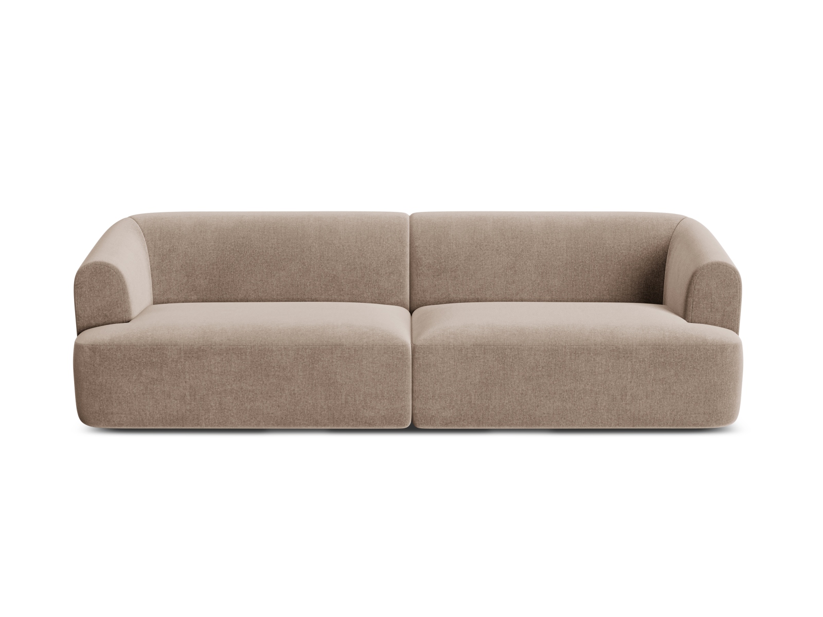 Cosmopolitan Design Sofa Campi 4-Sitzer Samt Vogue Dunkelbeige