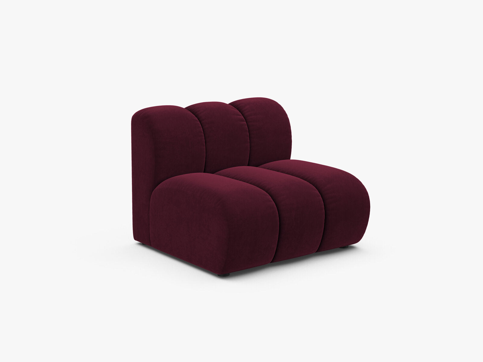Micadoni Armloses Modul Lupine Samt Venus Burgunder