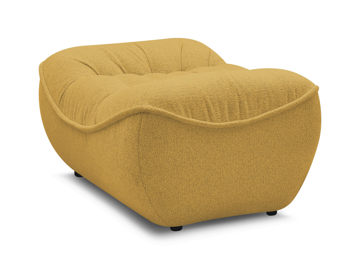 Bobochic Serena Pouf Melange-Stoff Gelb